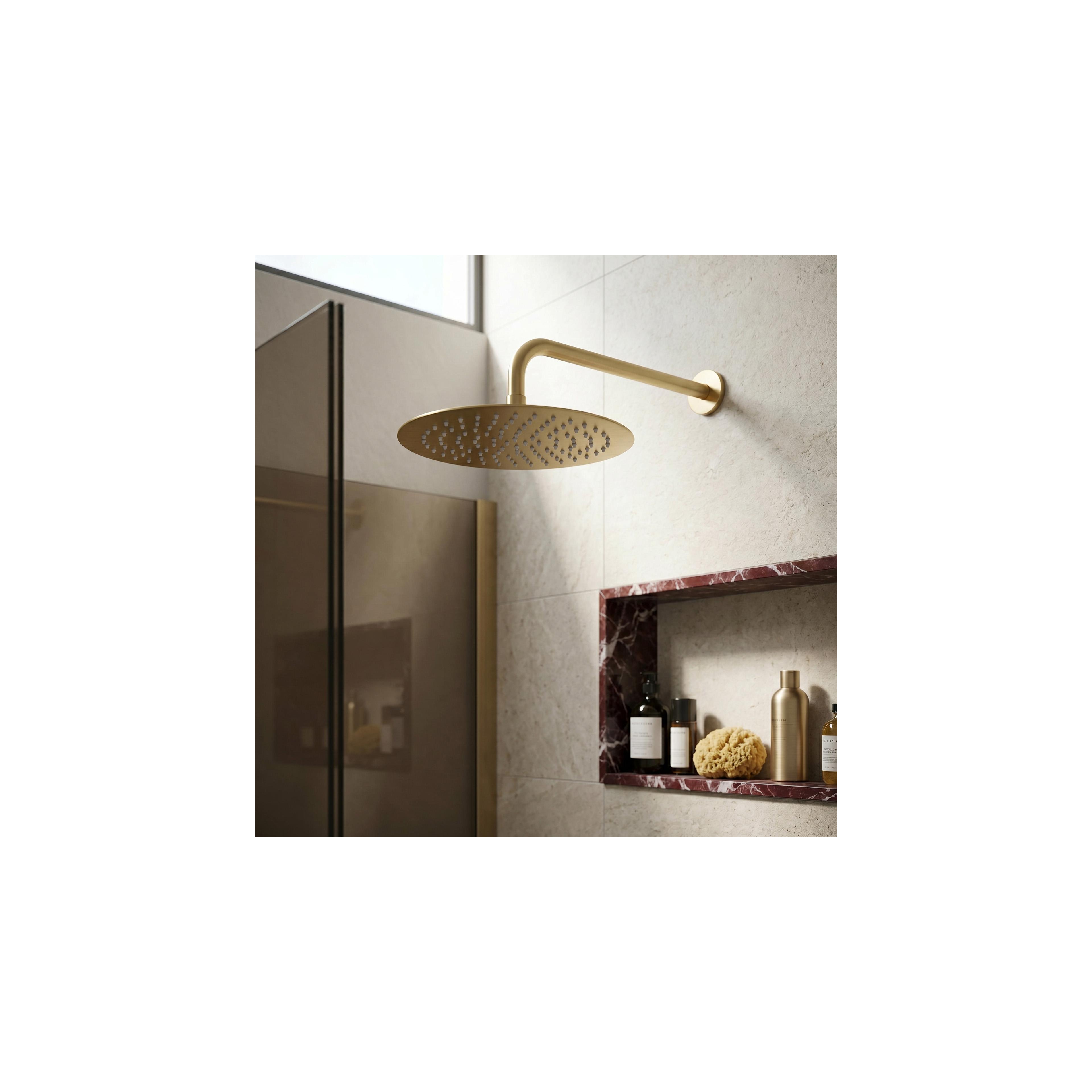 Kerek esőztető zuhanyfej REA JS-P014BG 30cm Brush Gold