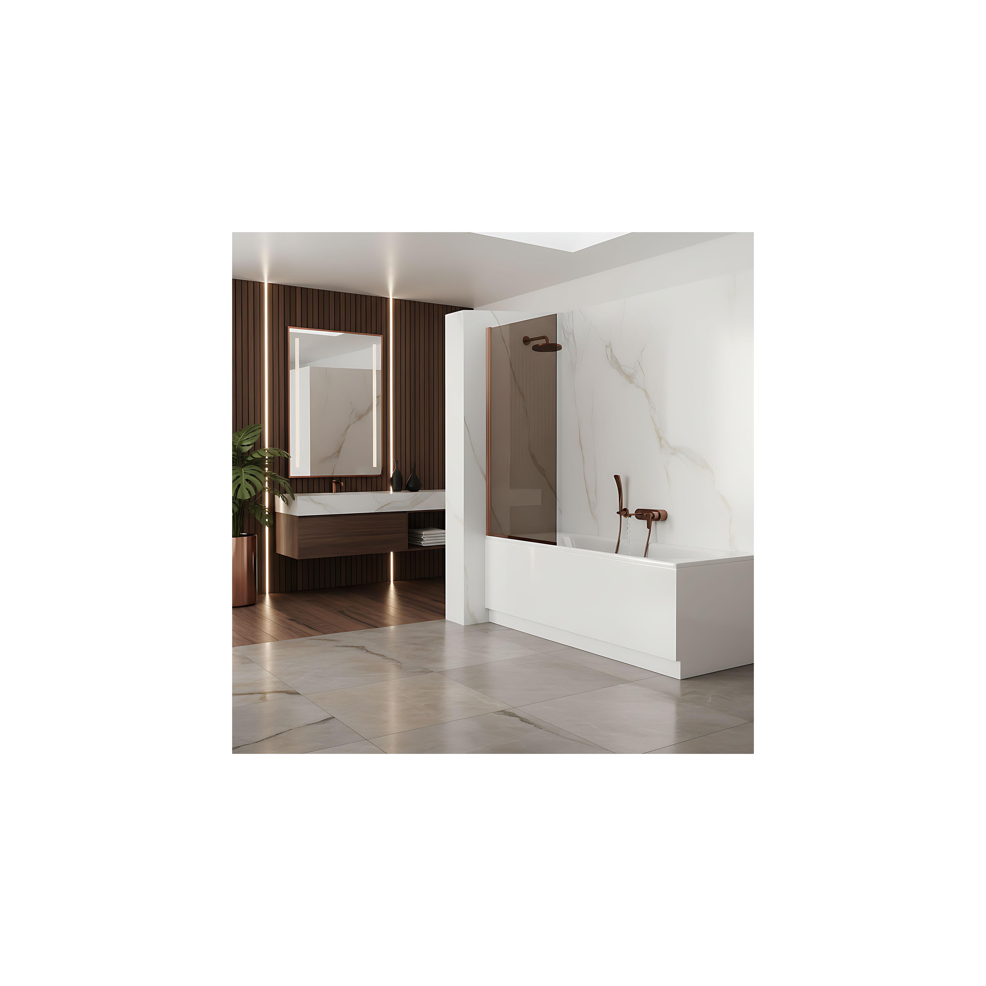 Pare-baignoire Rea Elegant Brush Copper 80