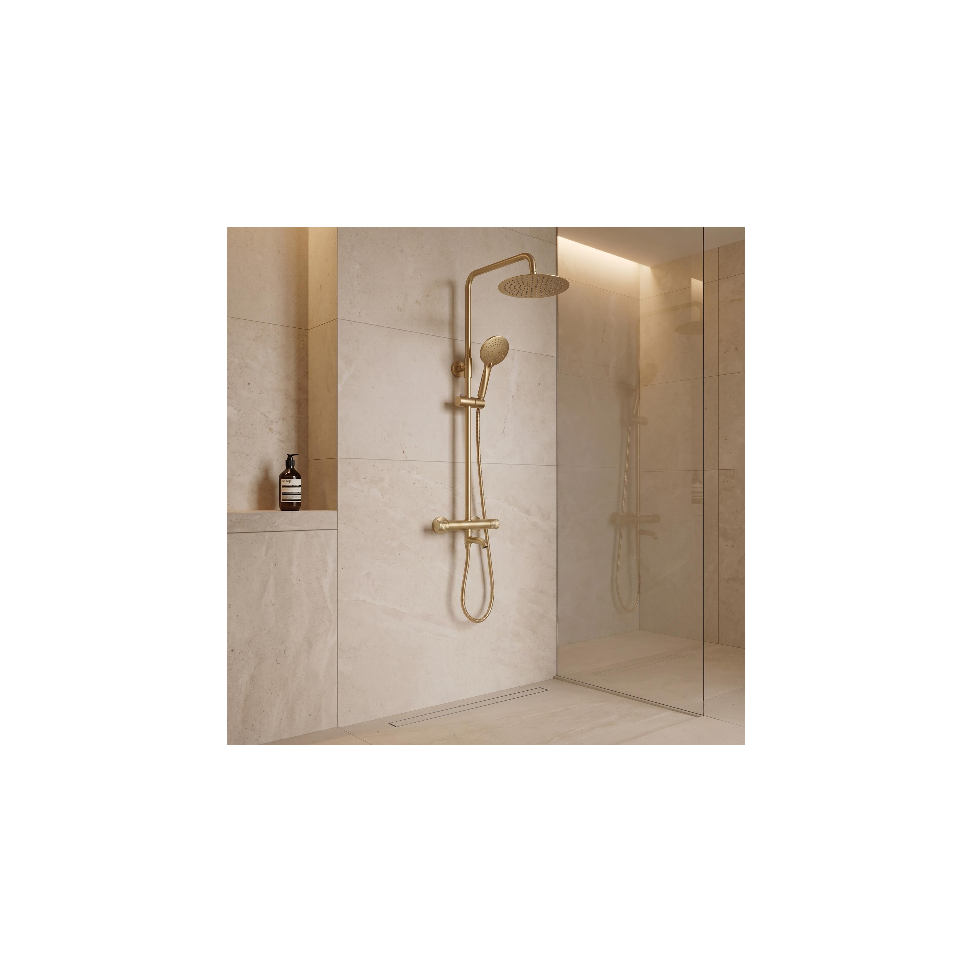 Duschset med termostat Rea Lungo Diamond Gold Brush