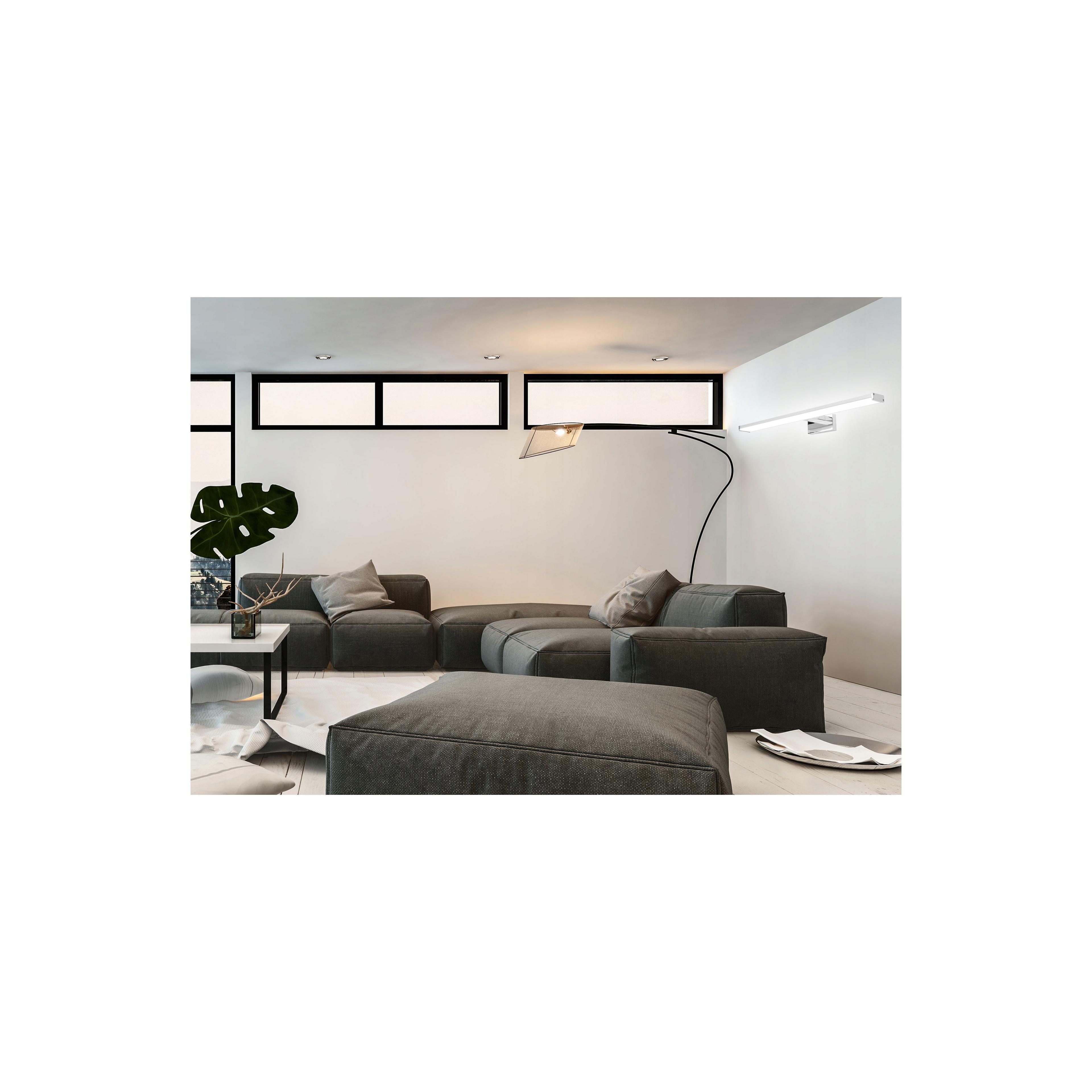 LED sieninis šviestuvas 15W 68,5CM APP370-1W CHROM