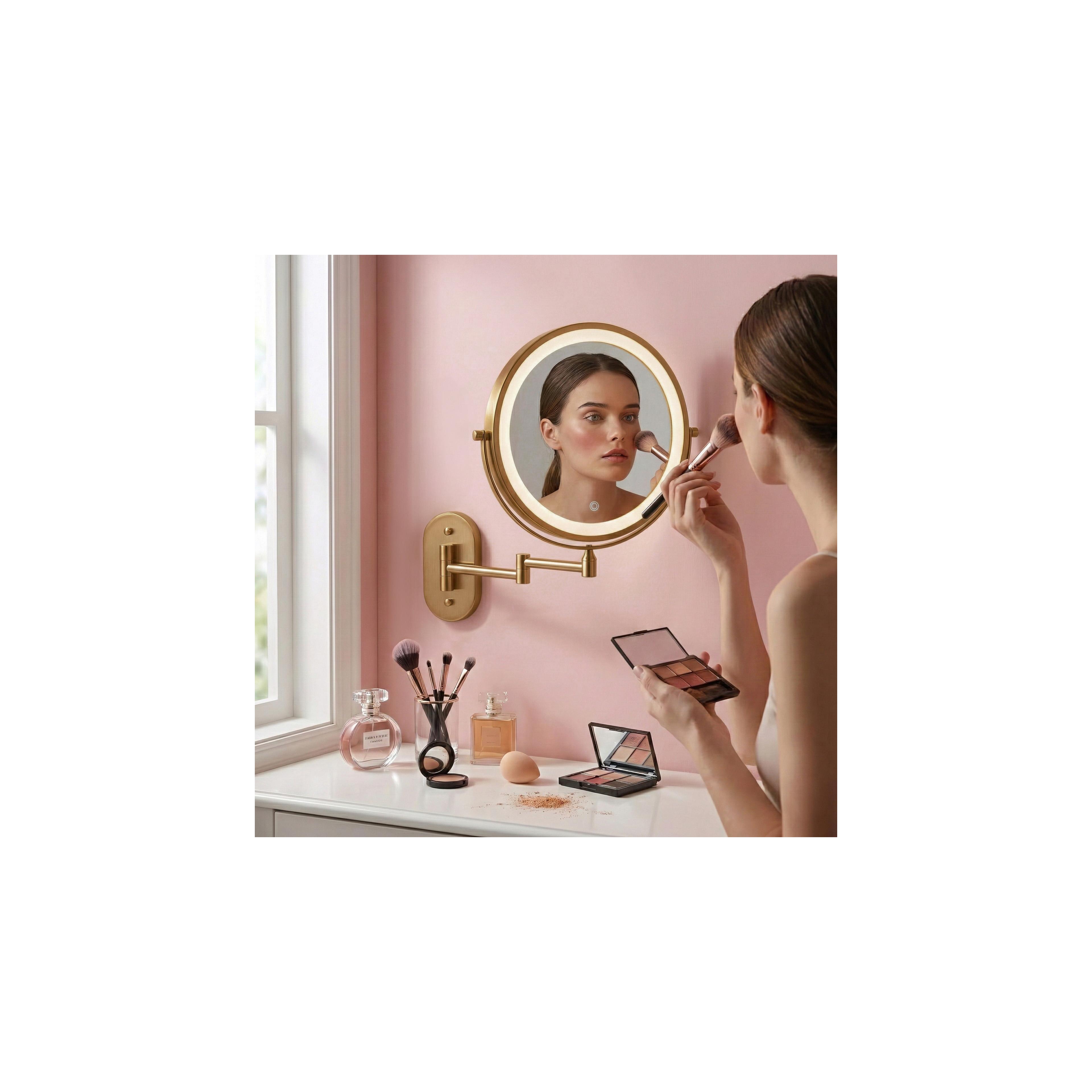 Mirror LED Glow Old Gold