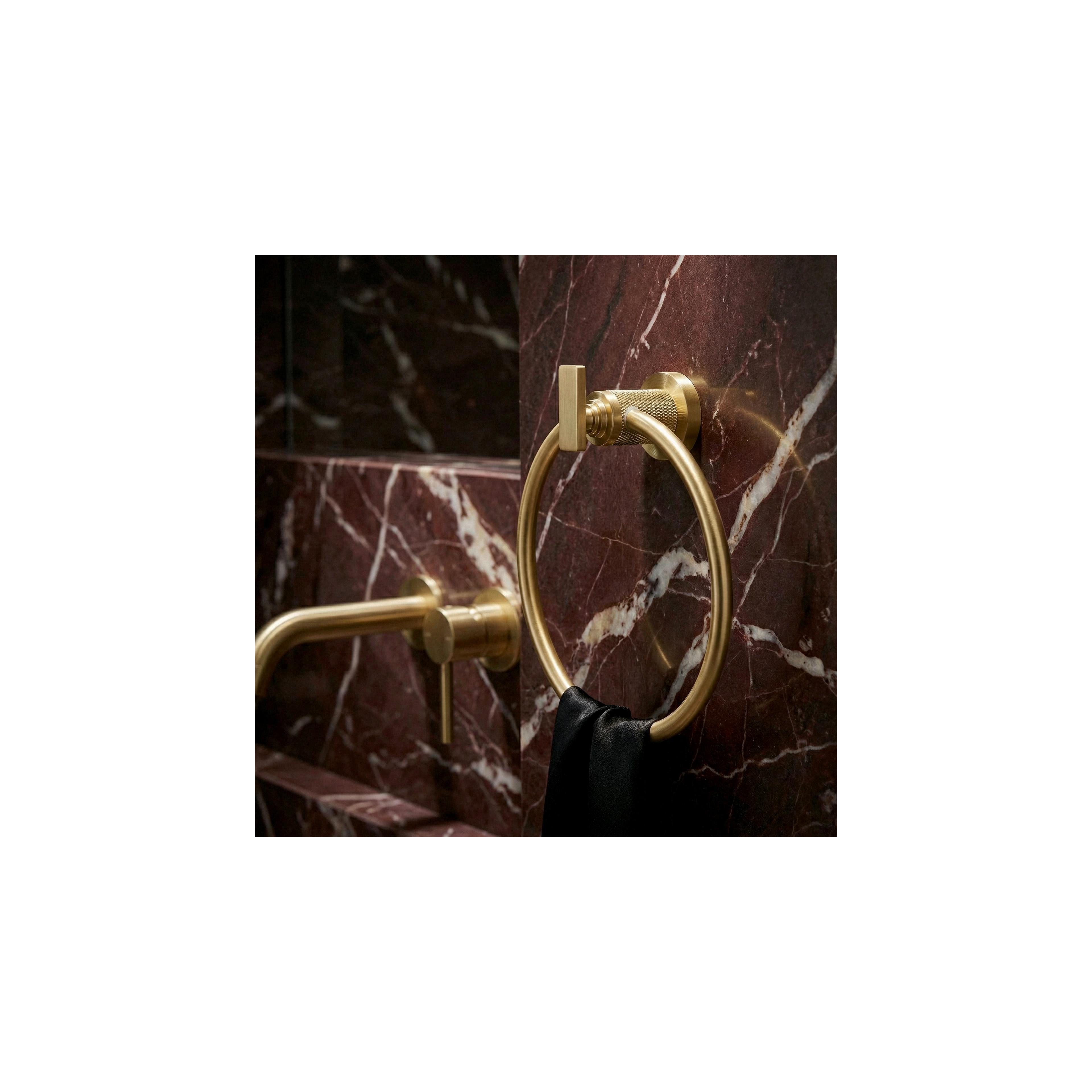 Bathroom hanger Ring 81307 Virro Brush Gold