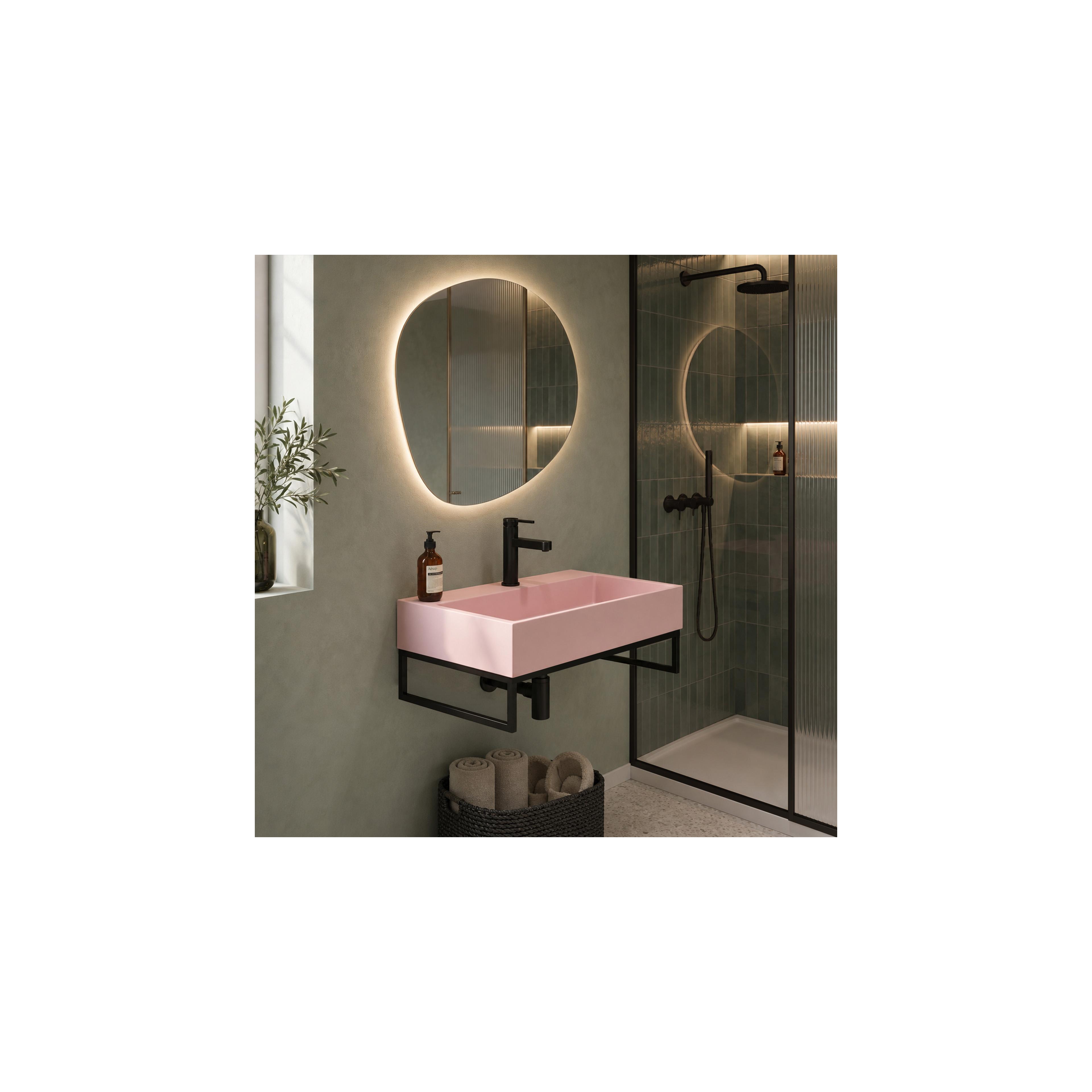 Lavabo de conglomerado GOYA PINK 60CM + marco