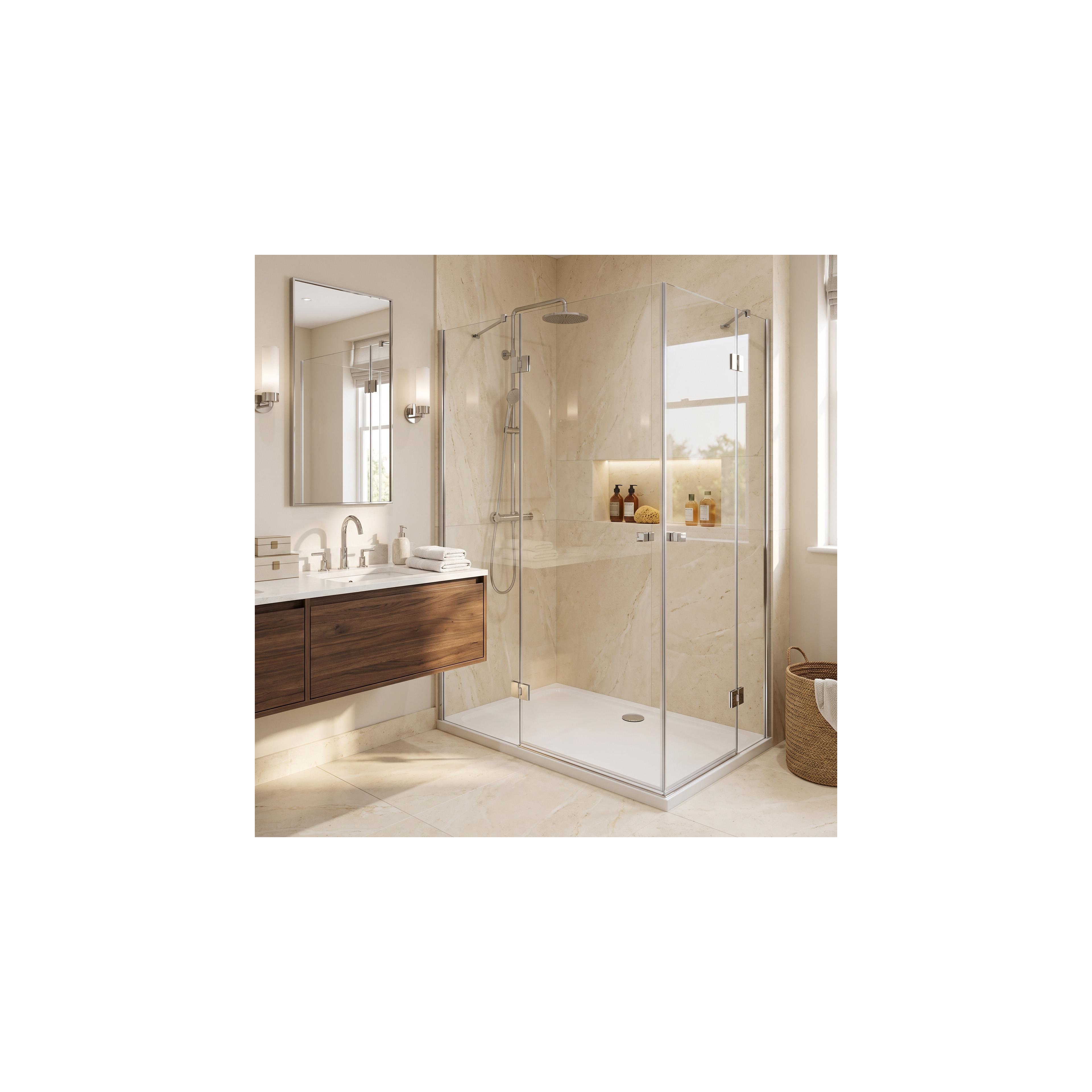 Akrylfat till dusch Rea Belmond vit 80x100 Chrome