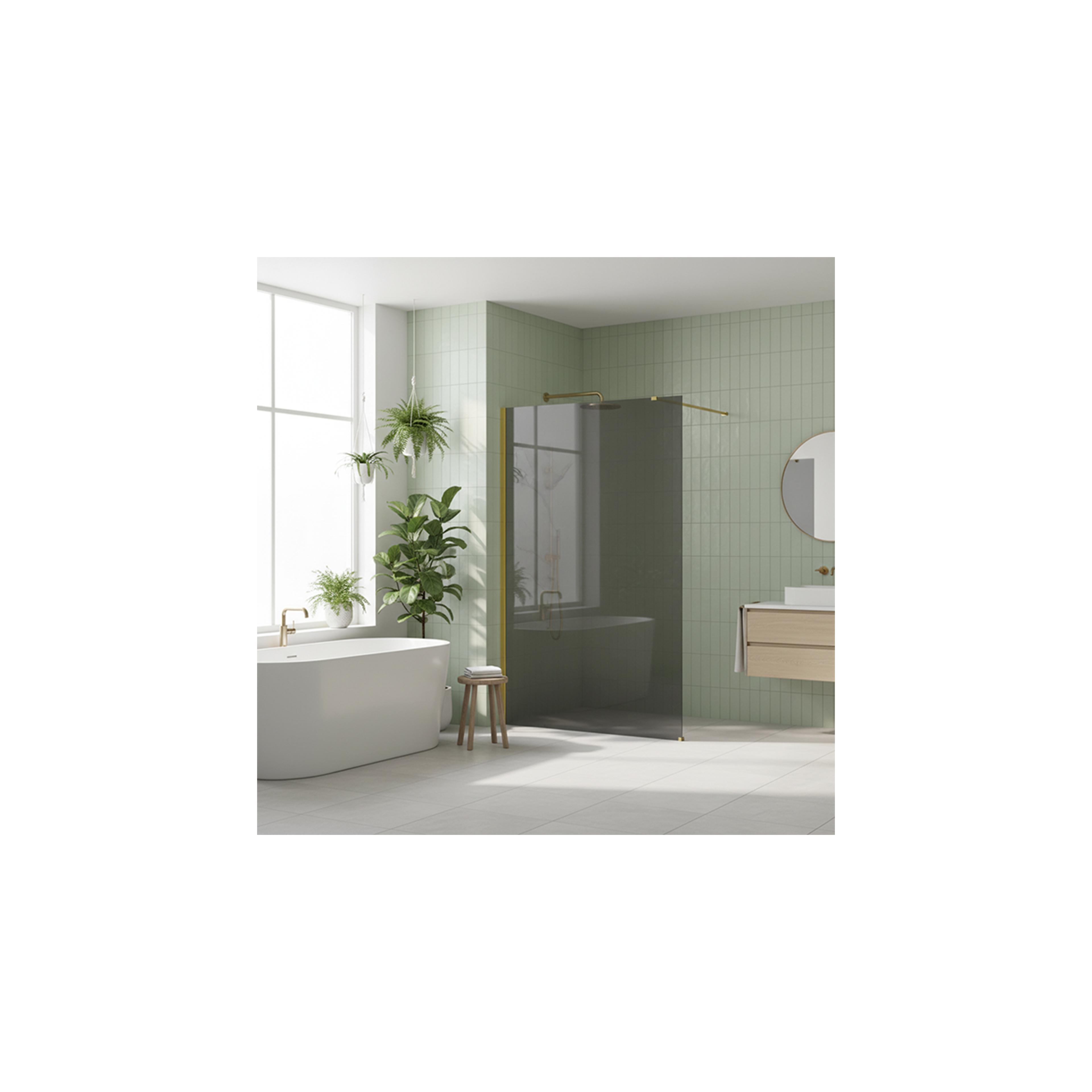 Duschwand Rea Flexi Grey / Gold 100