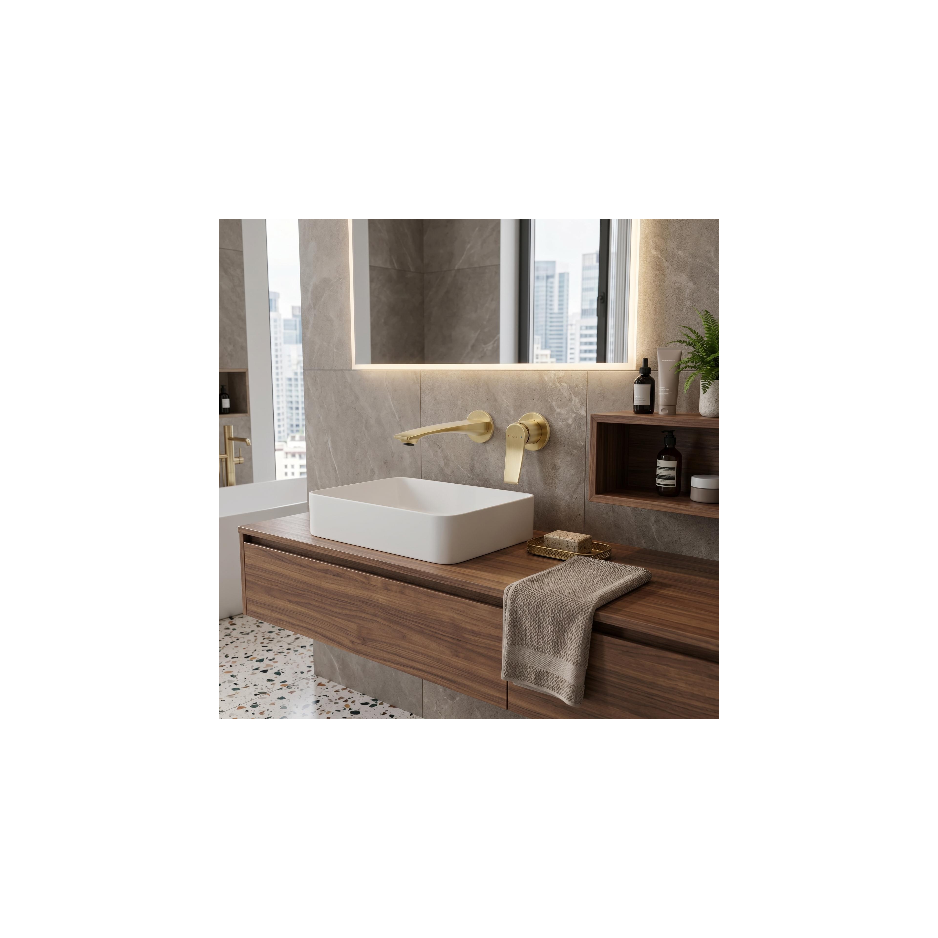 Inbyggd tvättställsblandare REA VISION Brush Gold + BOX