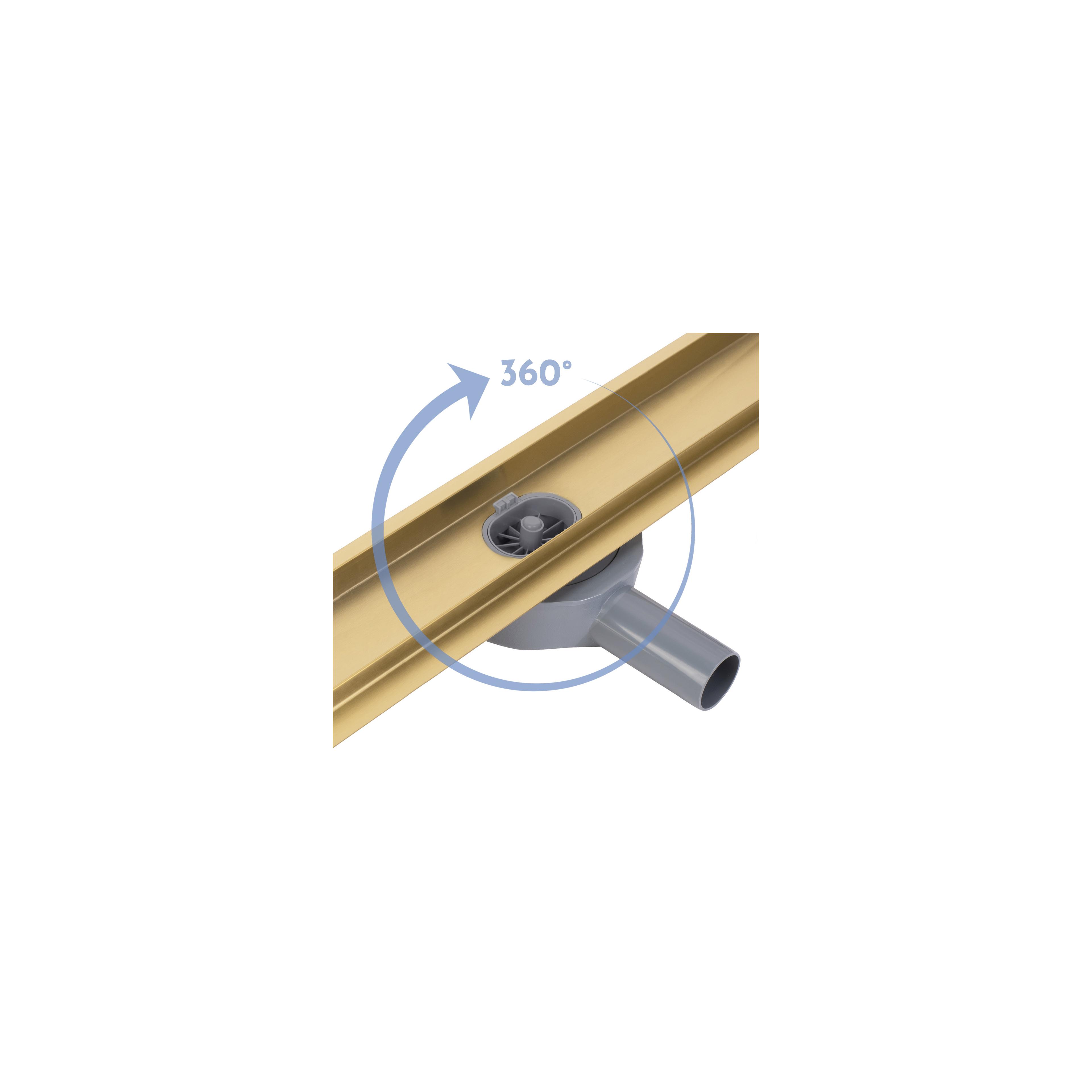 Scarico lineare REA Neox pro Brush Gold 80
