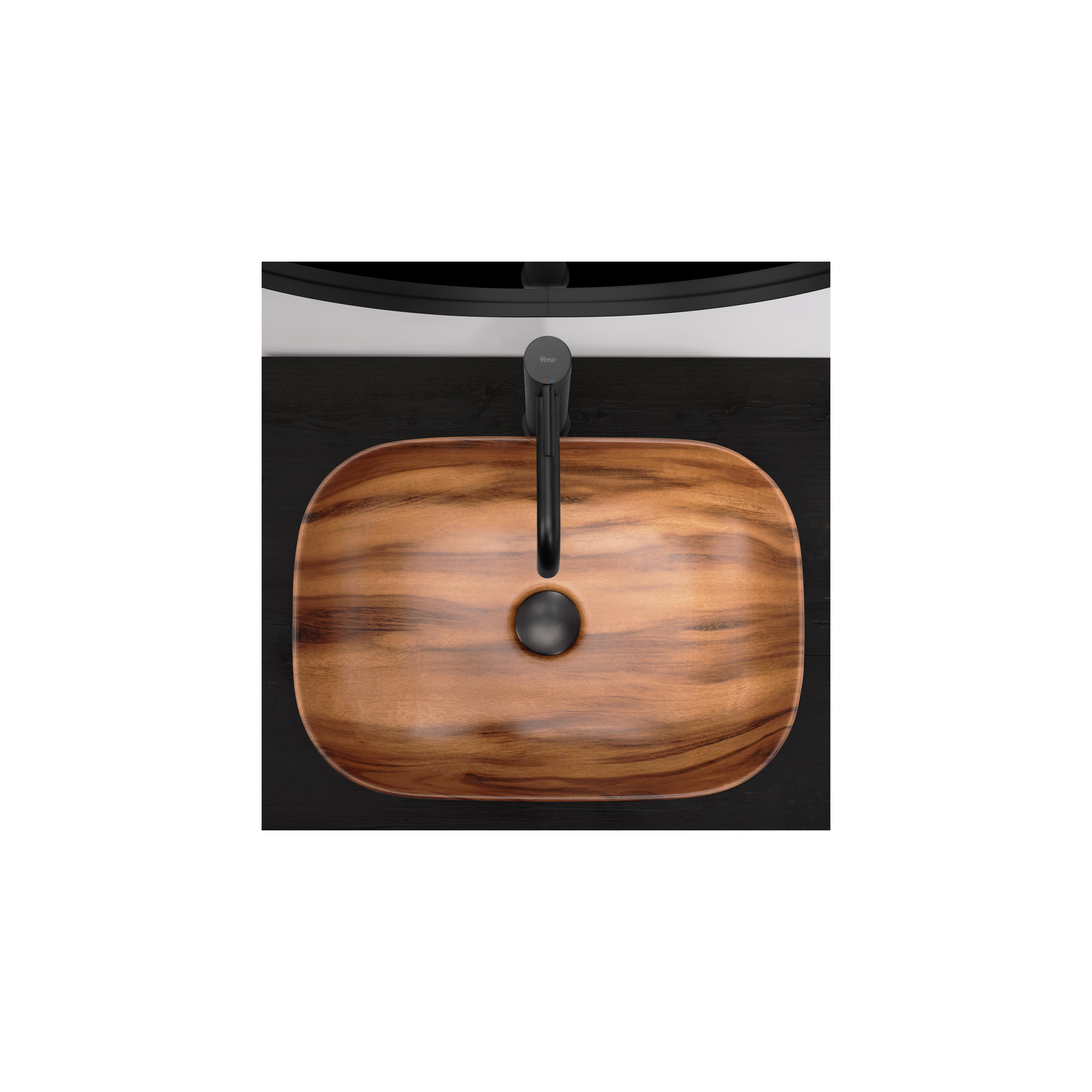 Countertop Basin Rea Belinda Wood Mat