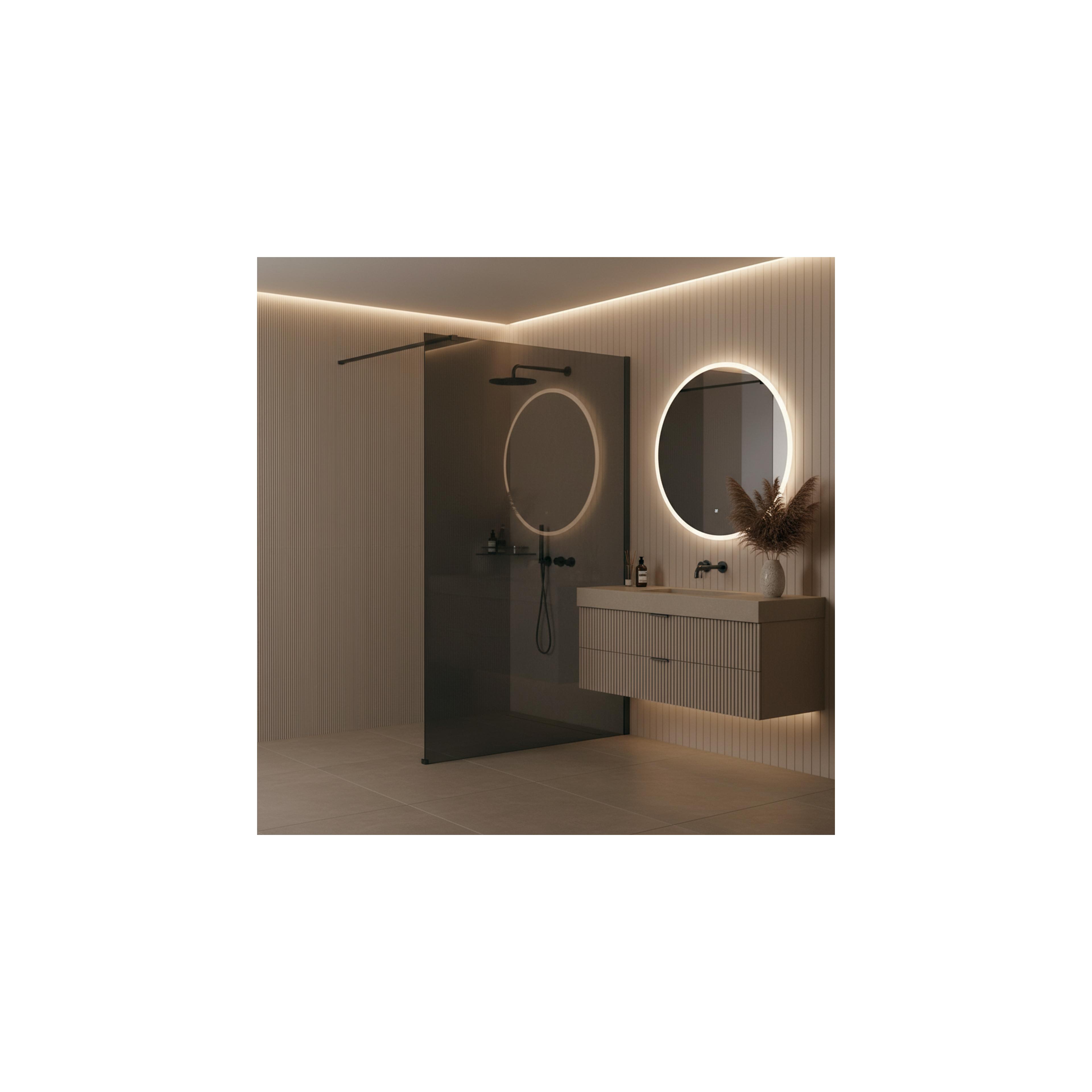 Duschwand Rea Flexi Grey / Titan 110