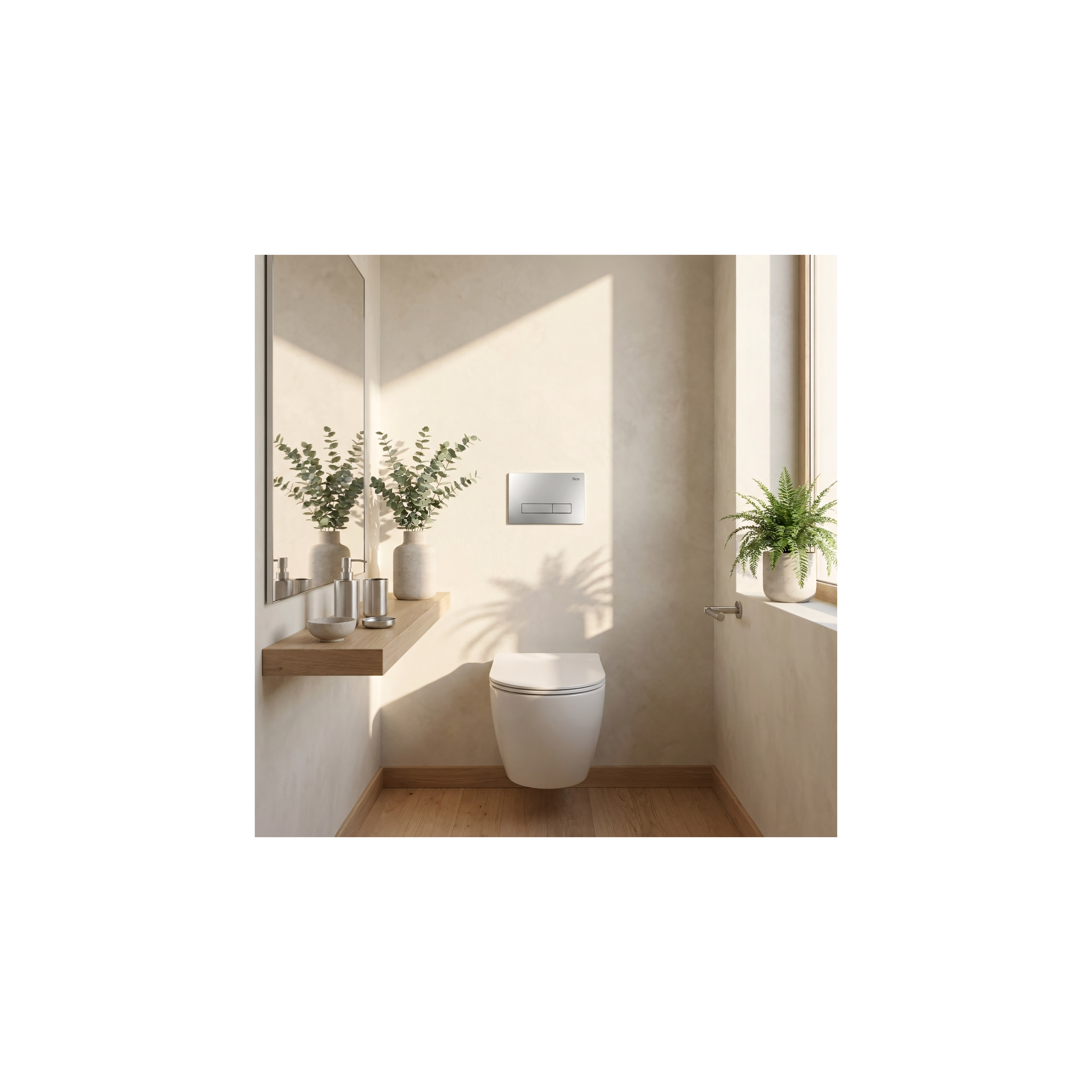 Montagerahmen Unterputz-Set Slim 024N für WC-Becken mit HD-Taste Satin