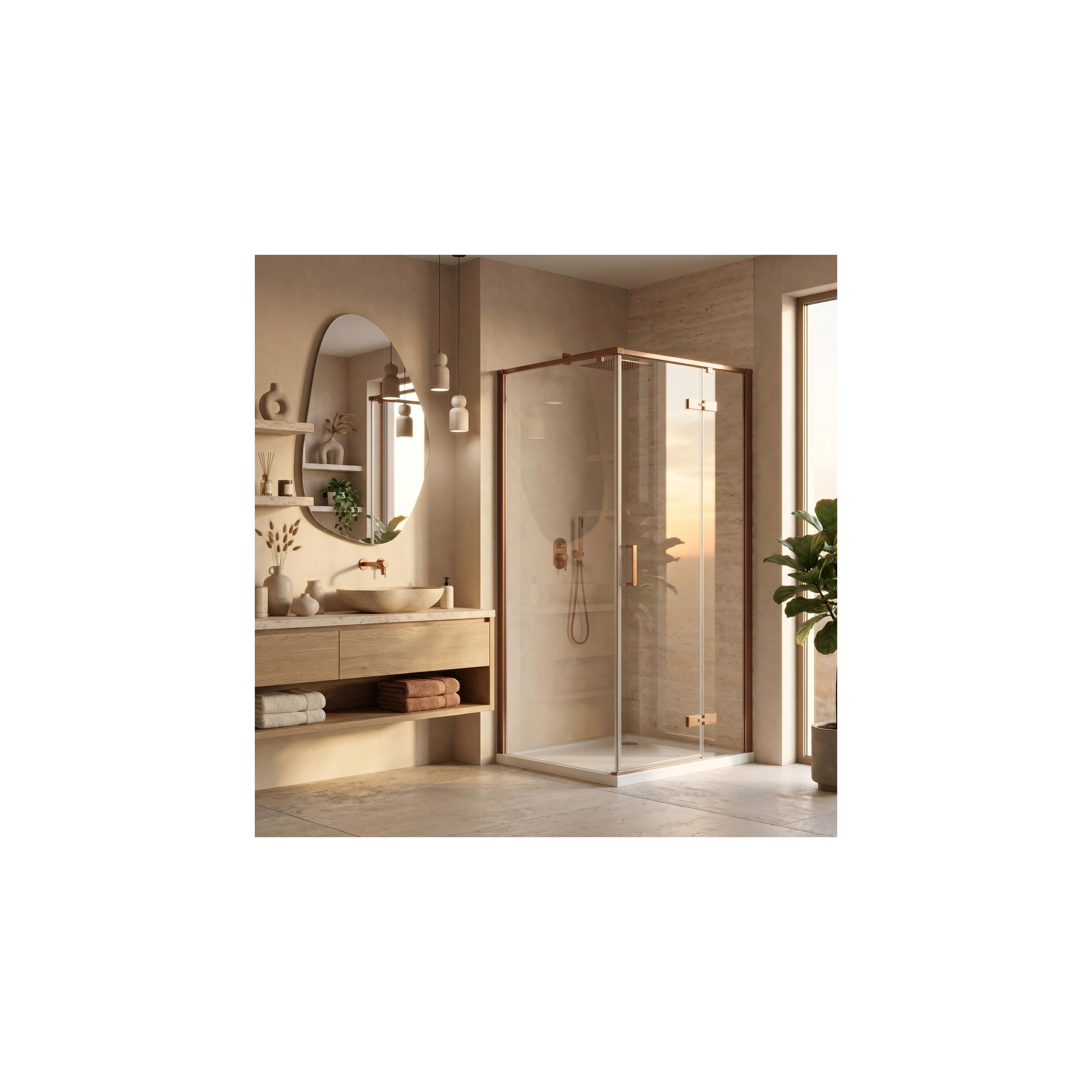 Duschkabine Rea Bruno 90x90 Brush Copper