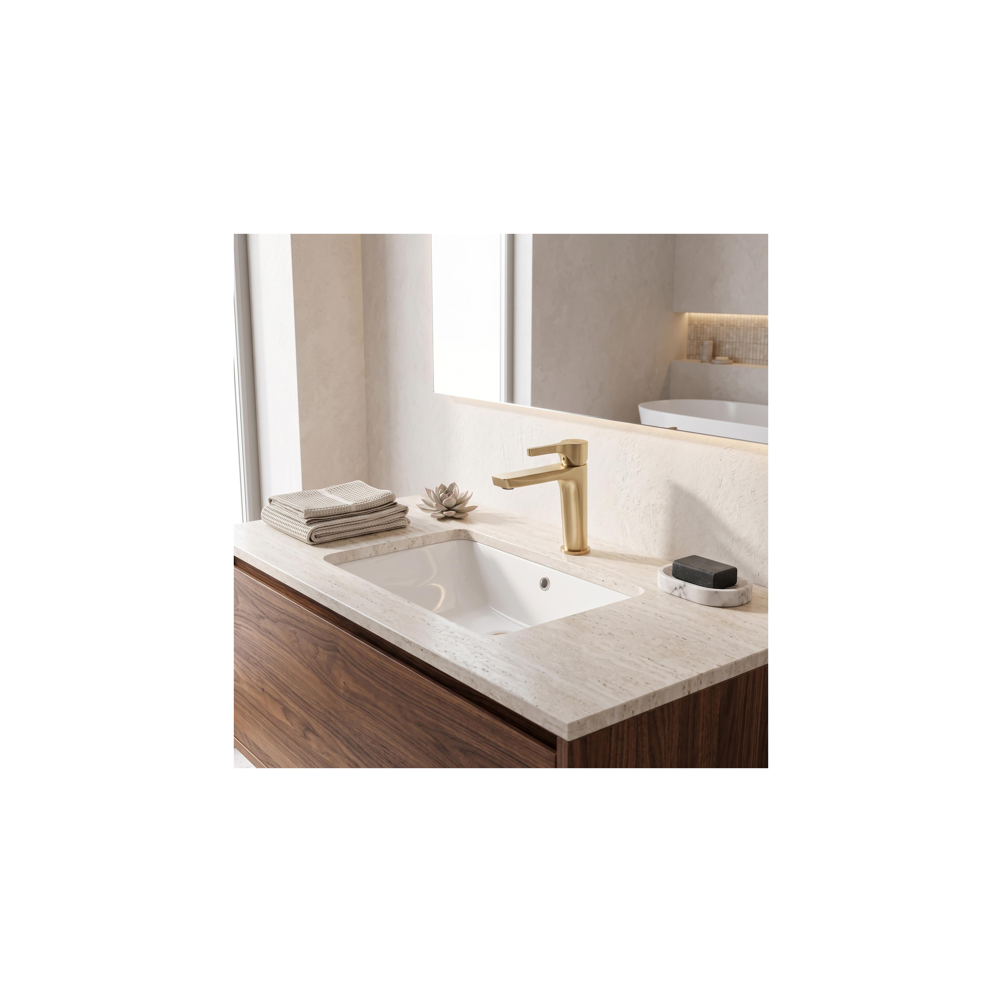 Tvättställsblandare PREMIUM REA Maxim Brush Gold Low