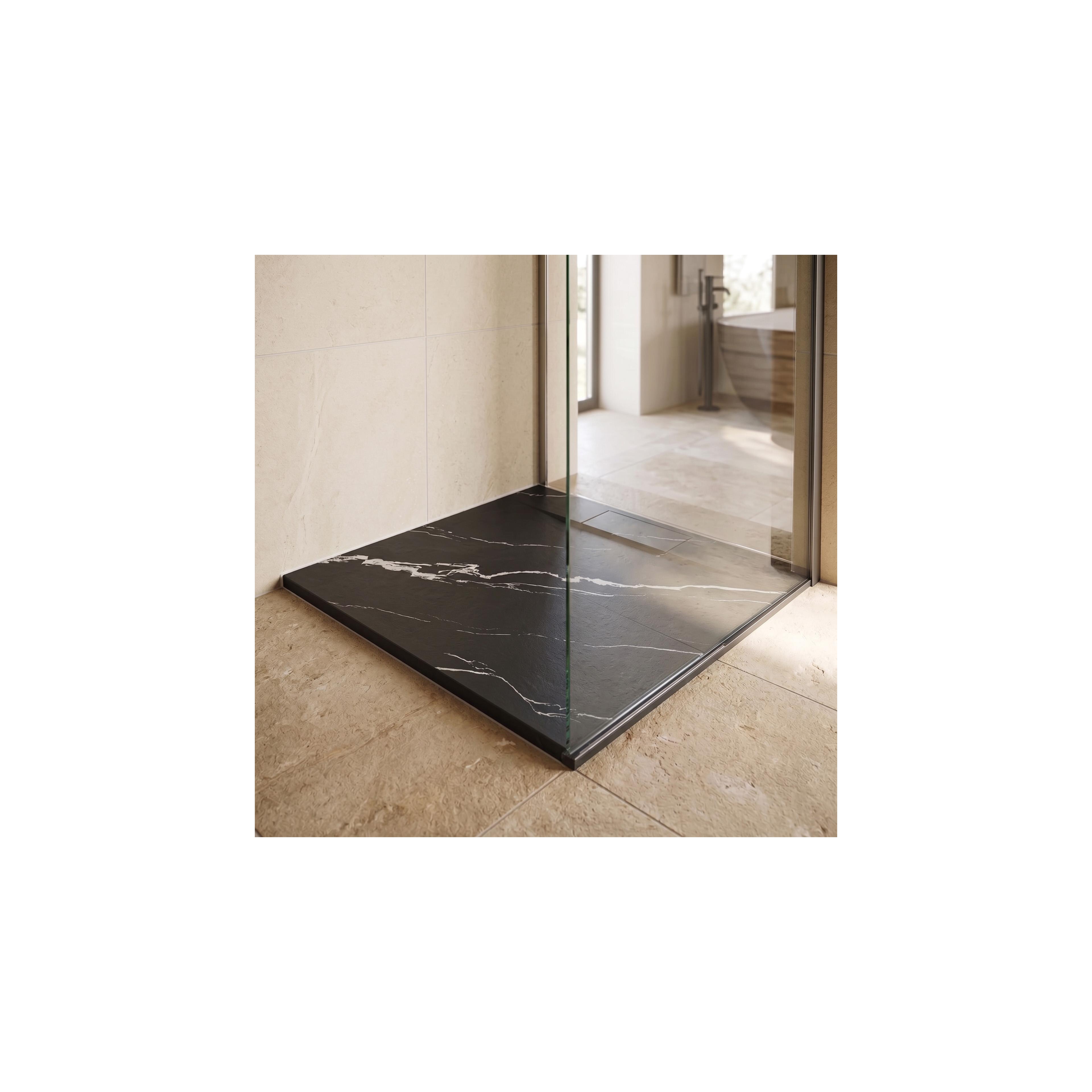 Tuš kada Bazalt CARRARA BLACK 90x90