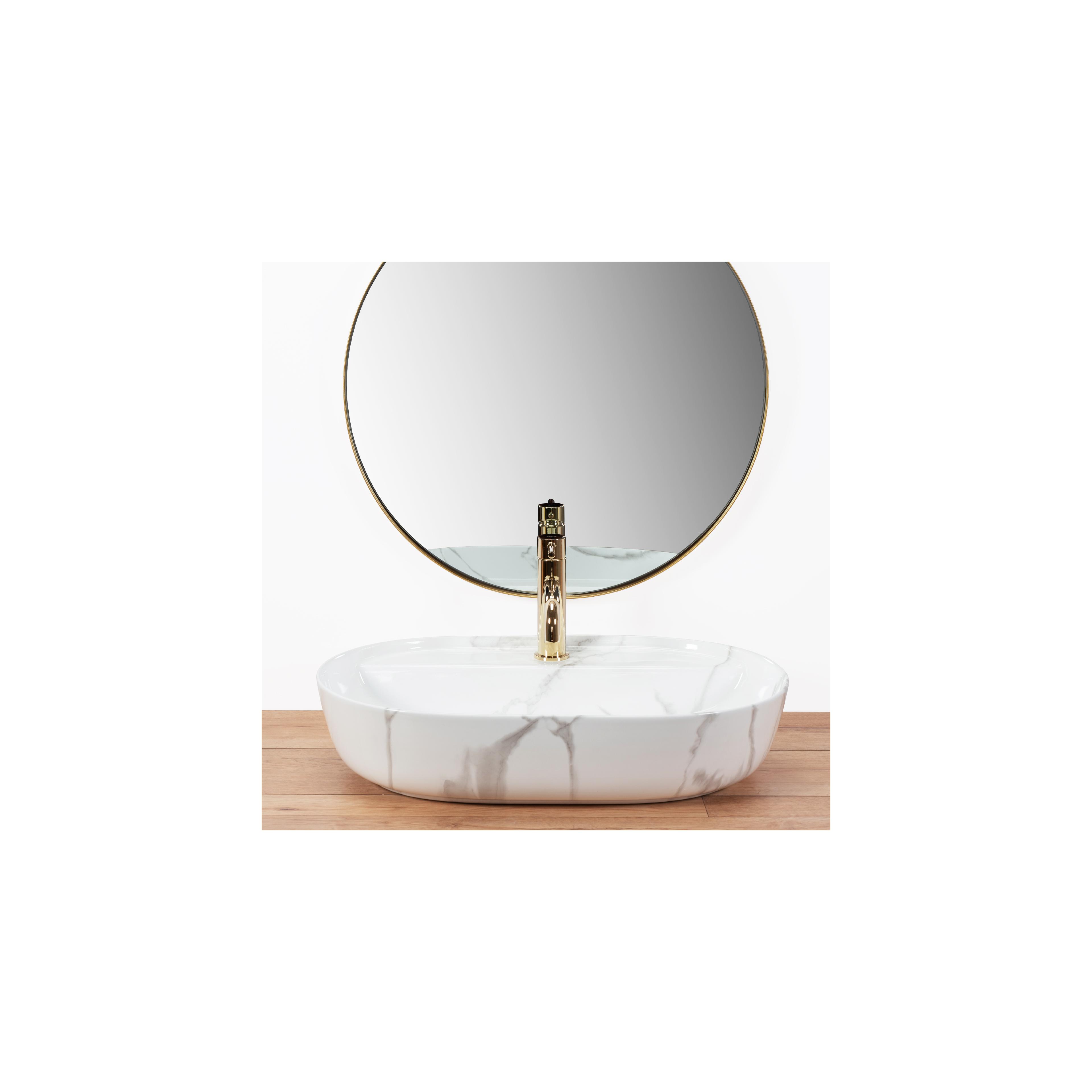 Countertop Basin REA Aura 61 Marmo Shiny