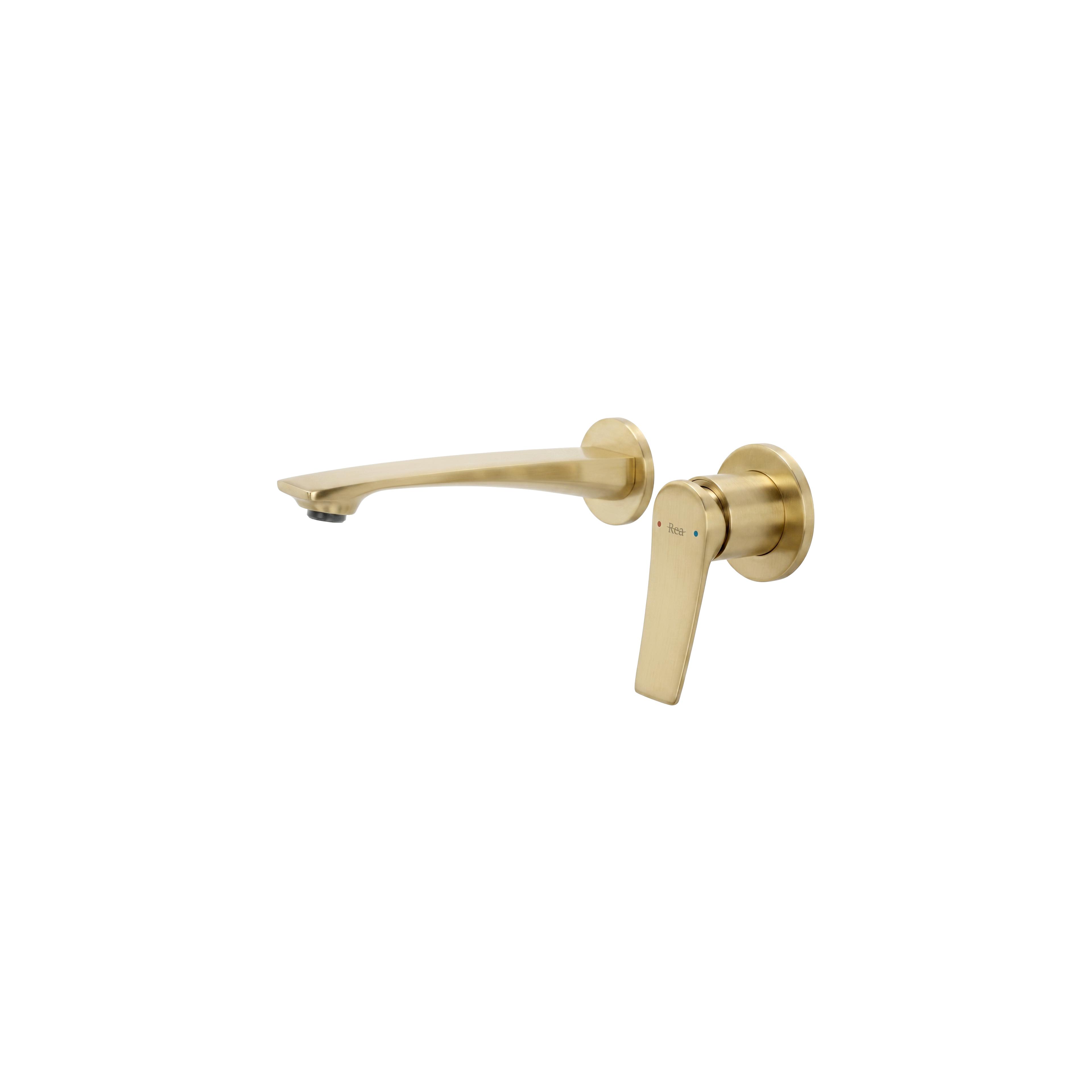 Inbyggd tvättställsblandare REA VISION Brush Gold + BOX