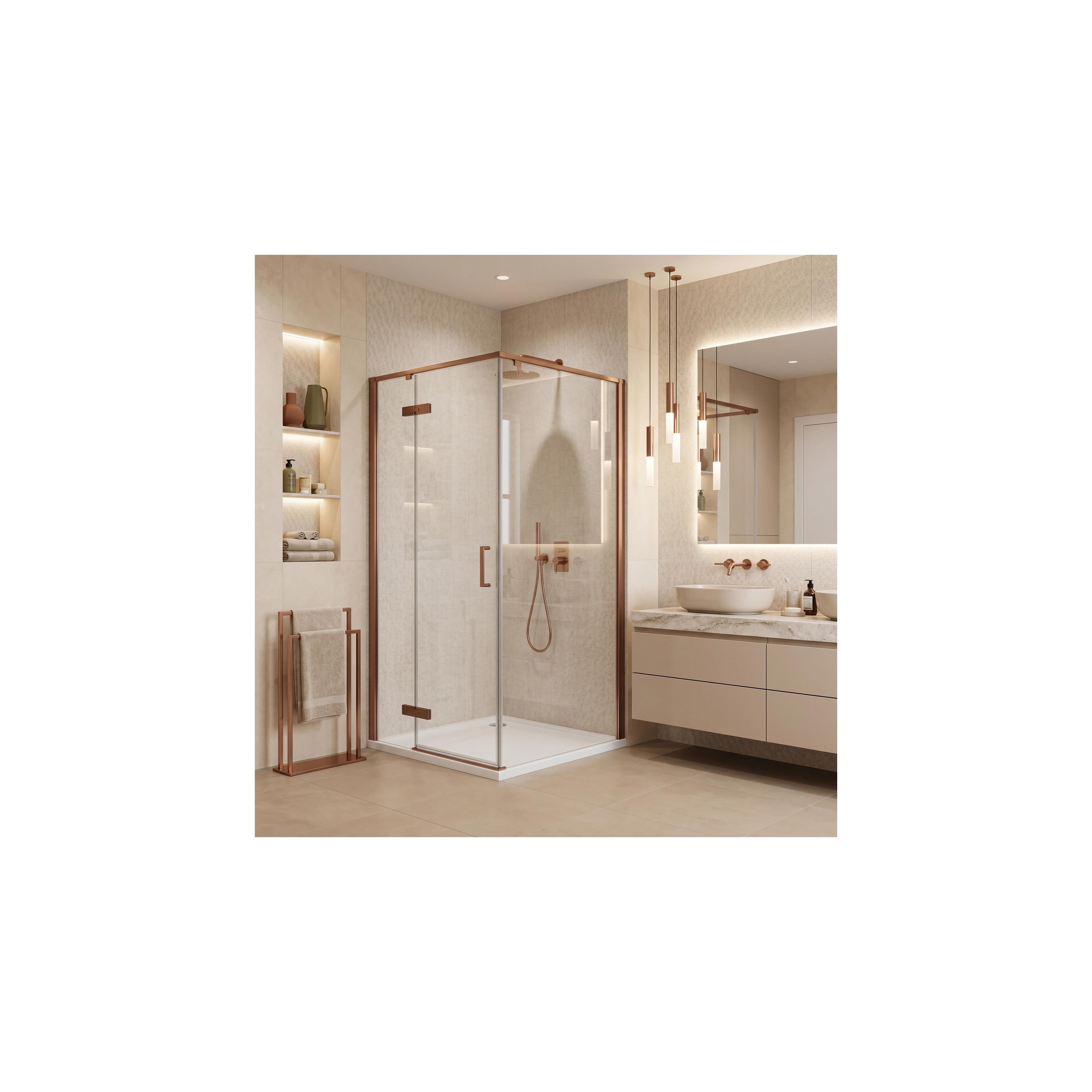 Duschkabine Rea Bruno 90x90 Brush Copper
