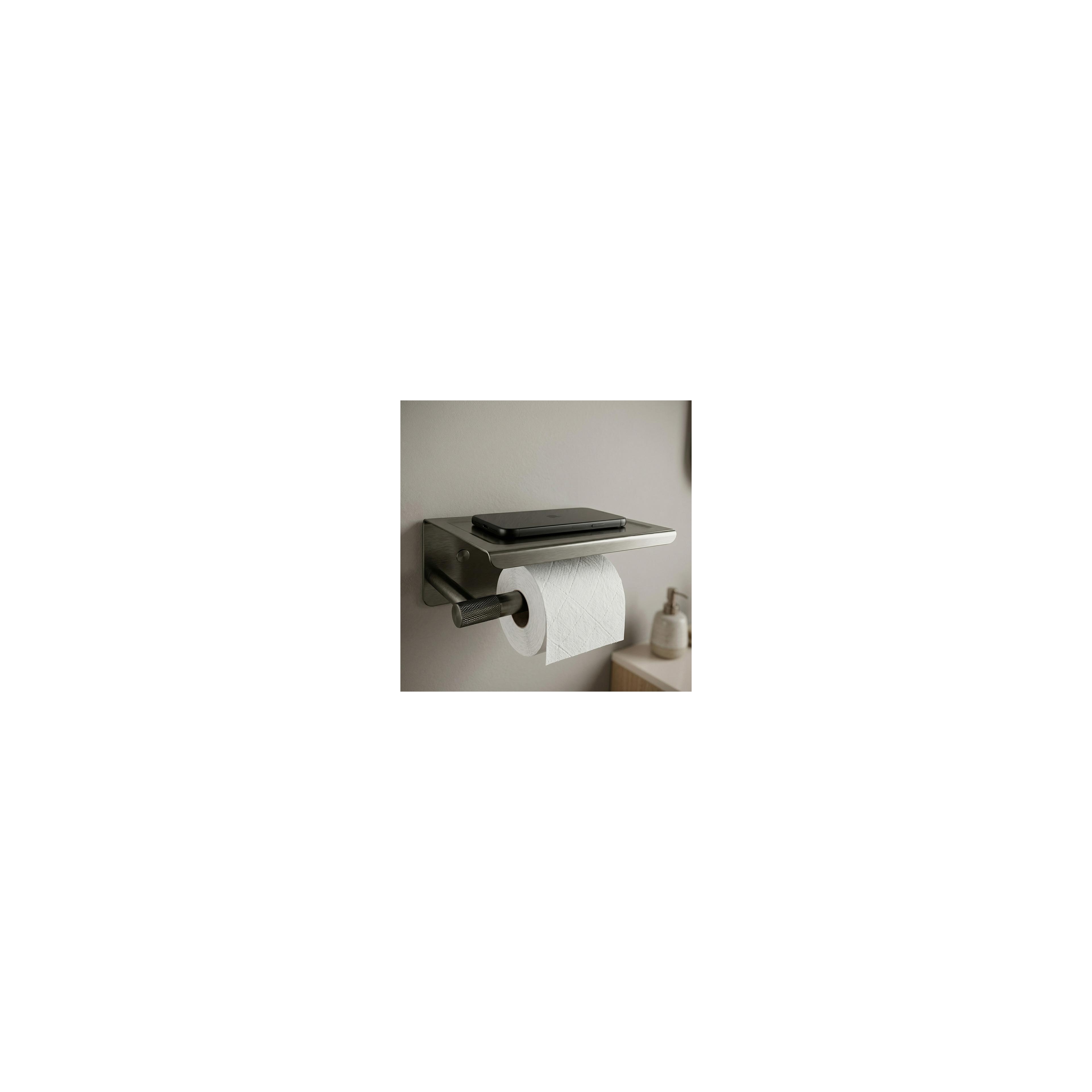 Toilettenpapierhalter mit Ablage 6613 Modern Titan