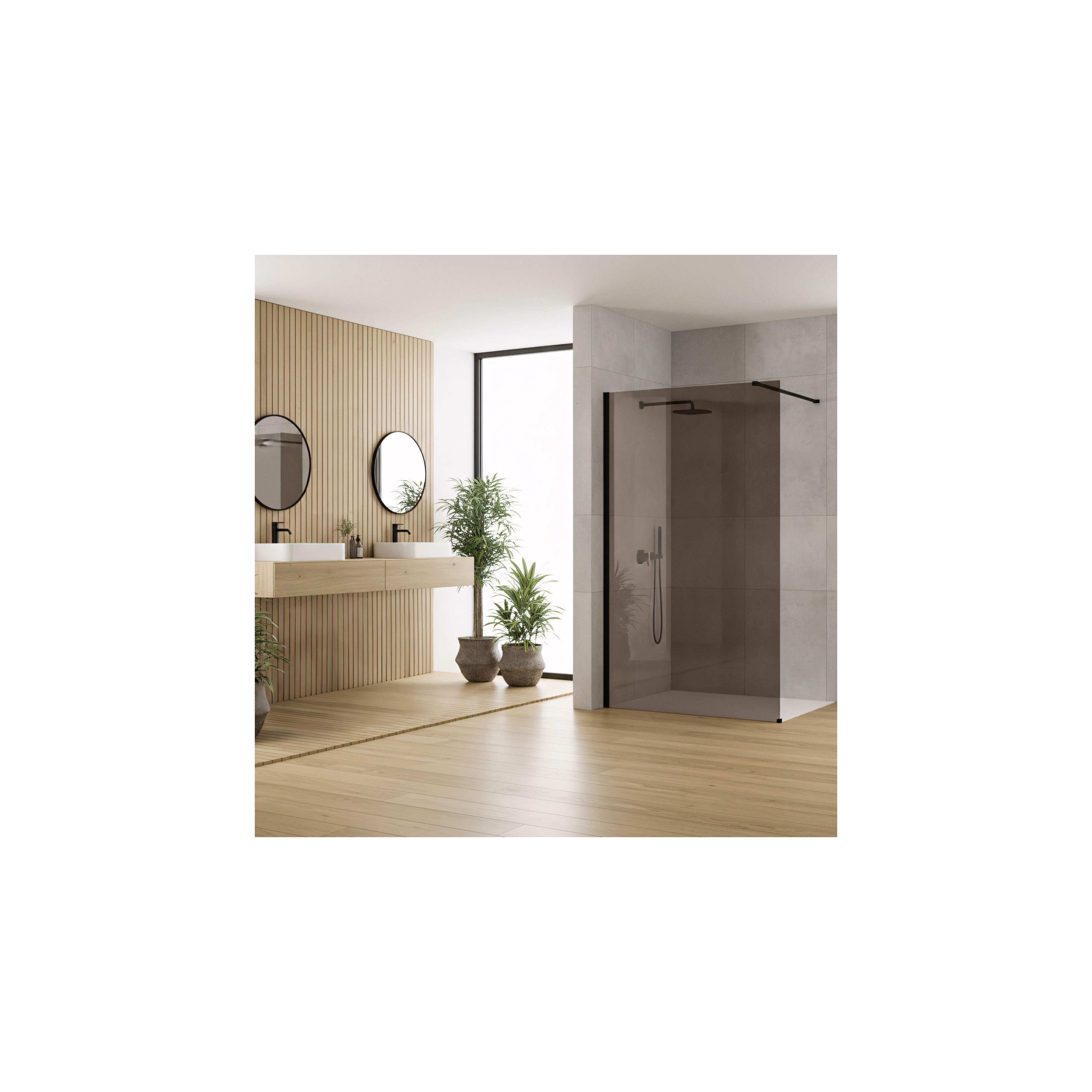 Sprchová zástěna Rea Flexi Brown / Black 130