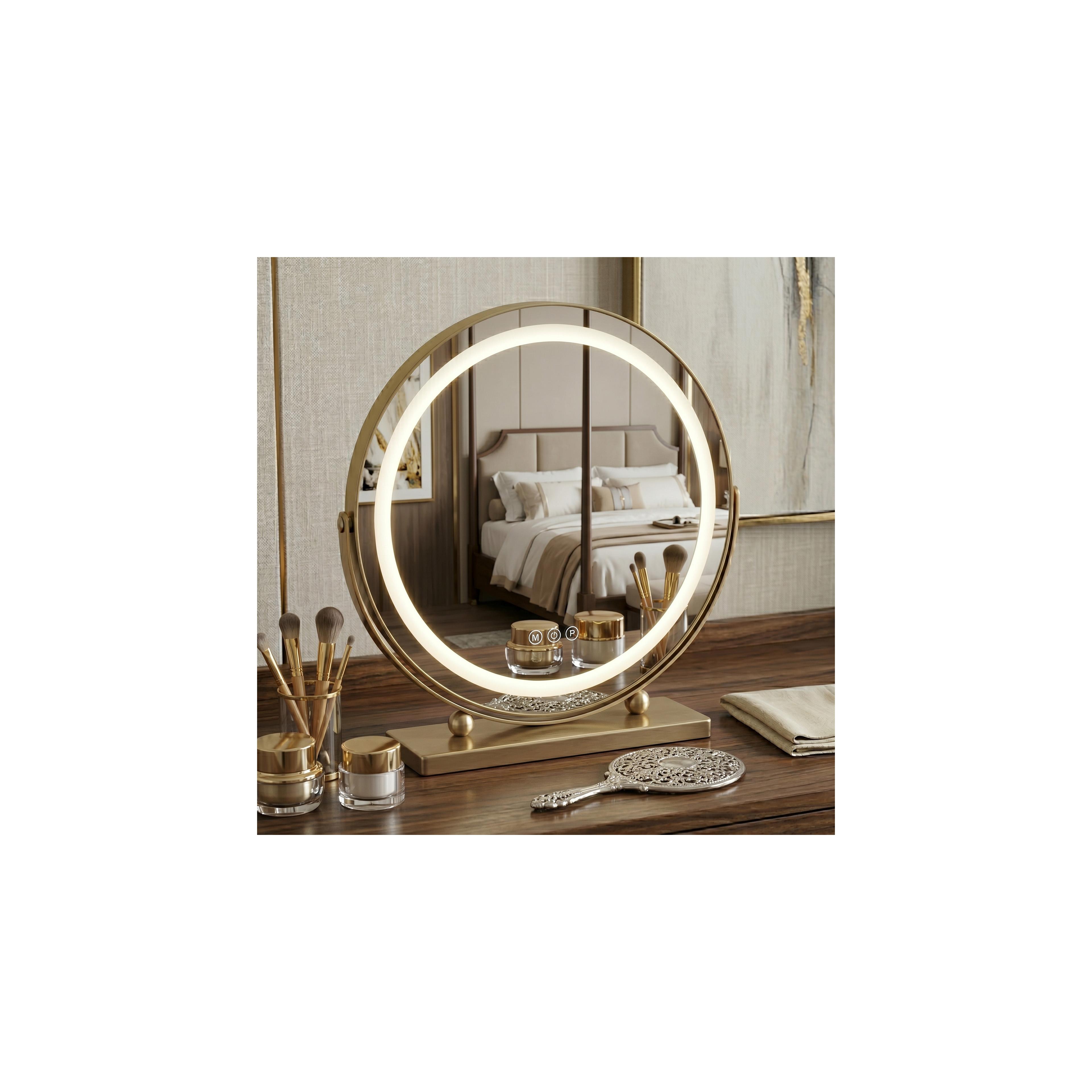 Spiegel LED MAKE-UP L.Gold 40 cm