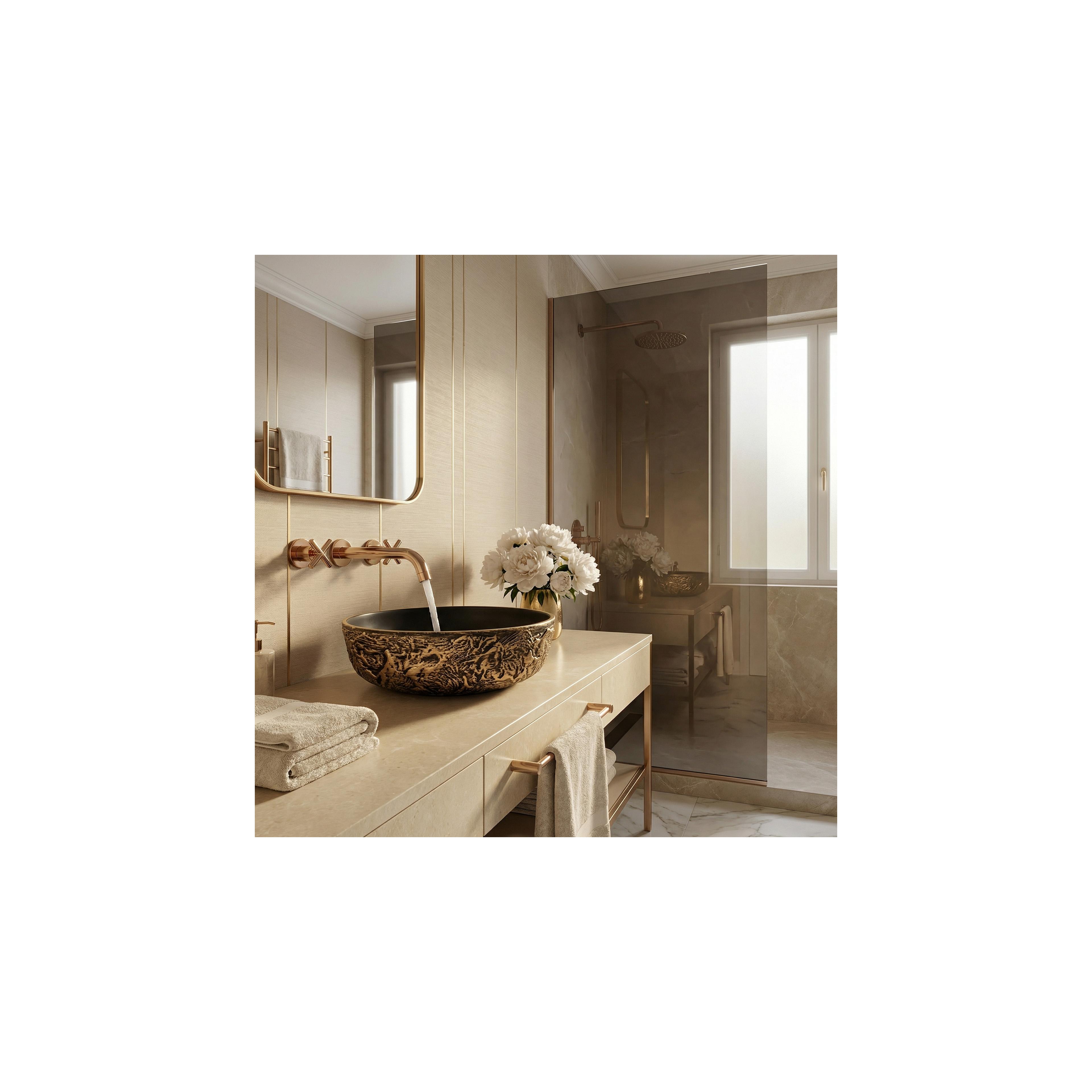 Aufsatzwaschbecken Rea Babilon Gold