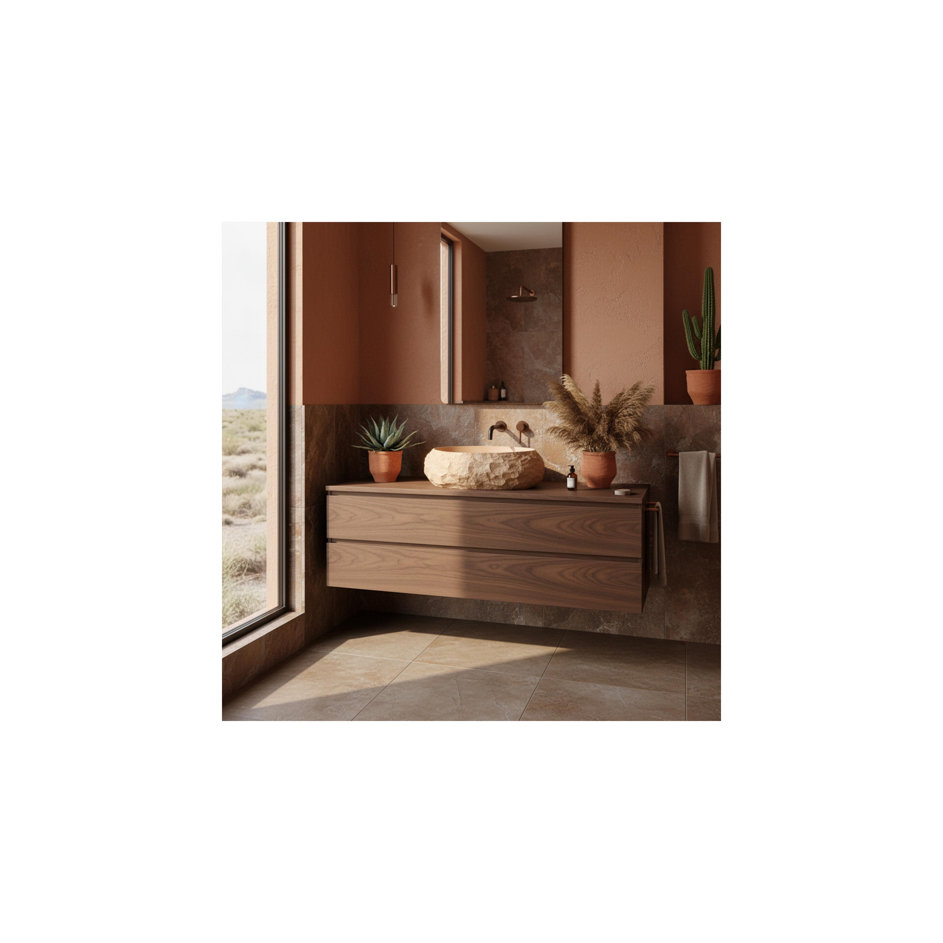 Aufsatzwaschbecken Rea Mika Light Terracotta