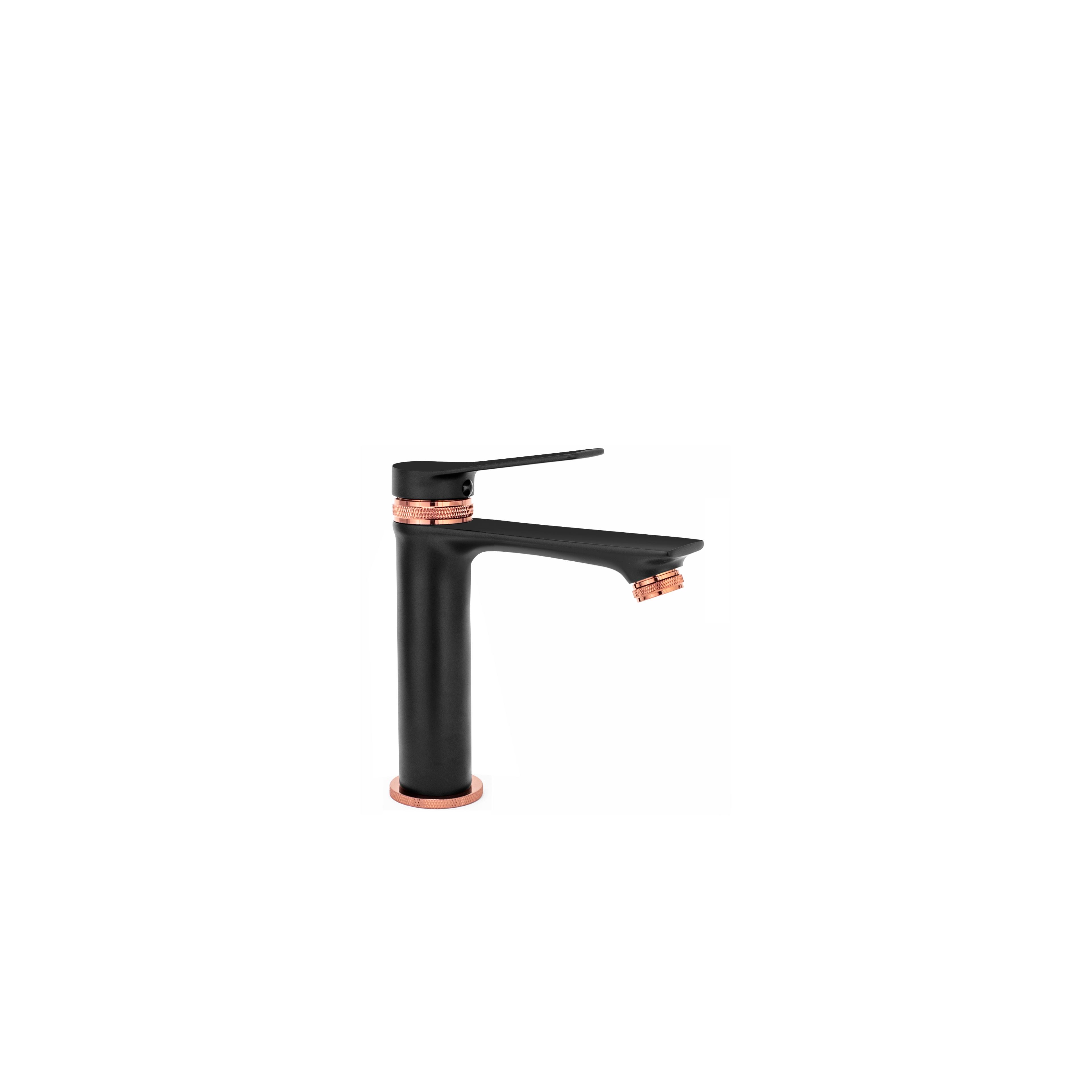 Waschbeckenarmatur Rea Viral Black Rose Gold Low