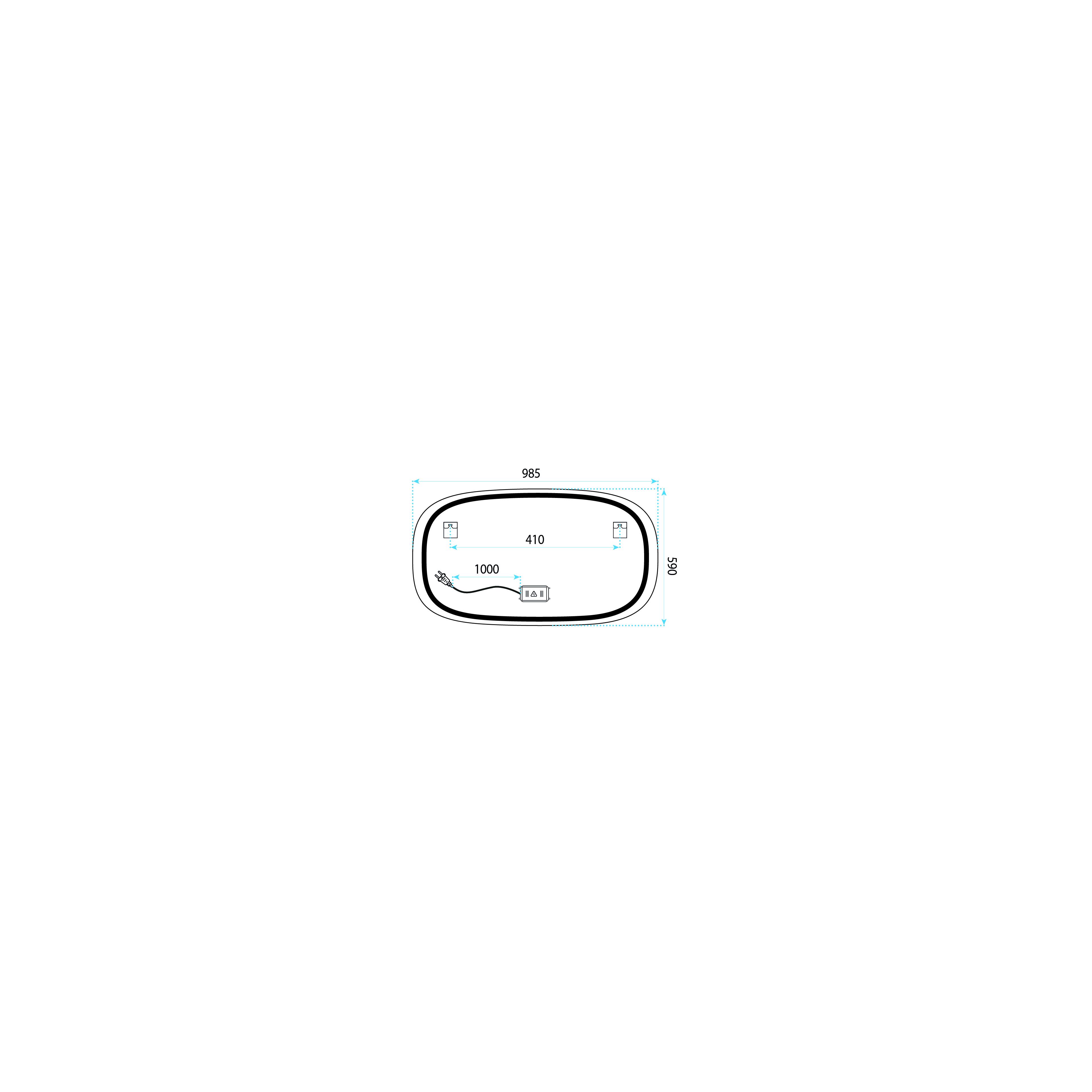 Spiegel LED 100x60cm TOP-4