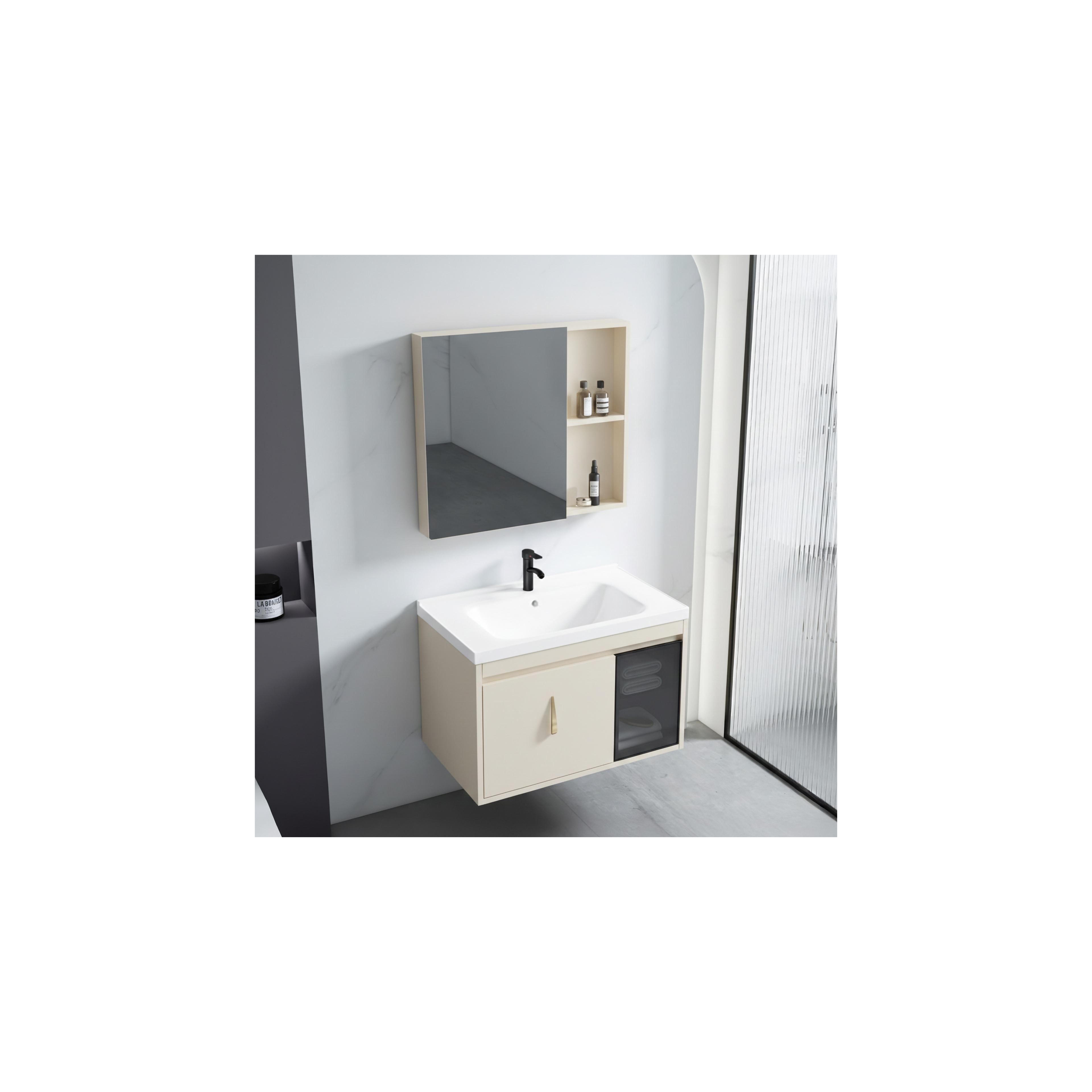 Badezimmermöbel-Set mit Waschbecken Paris 60cm Beige