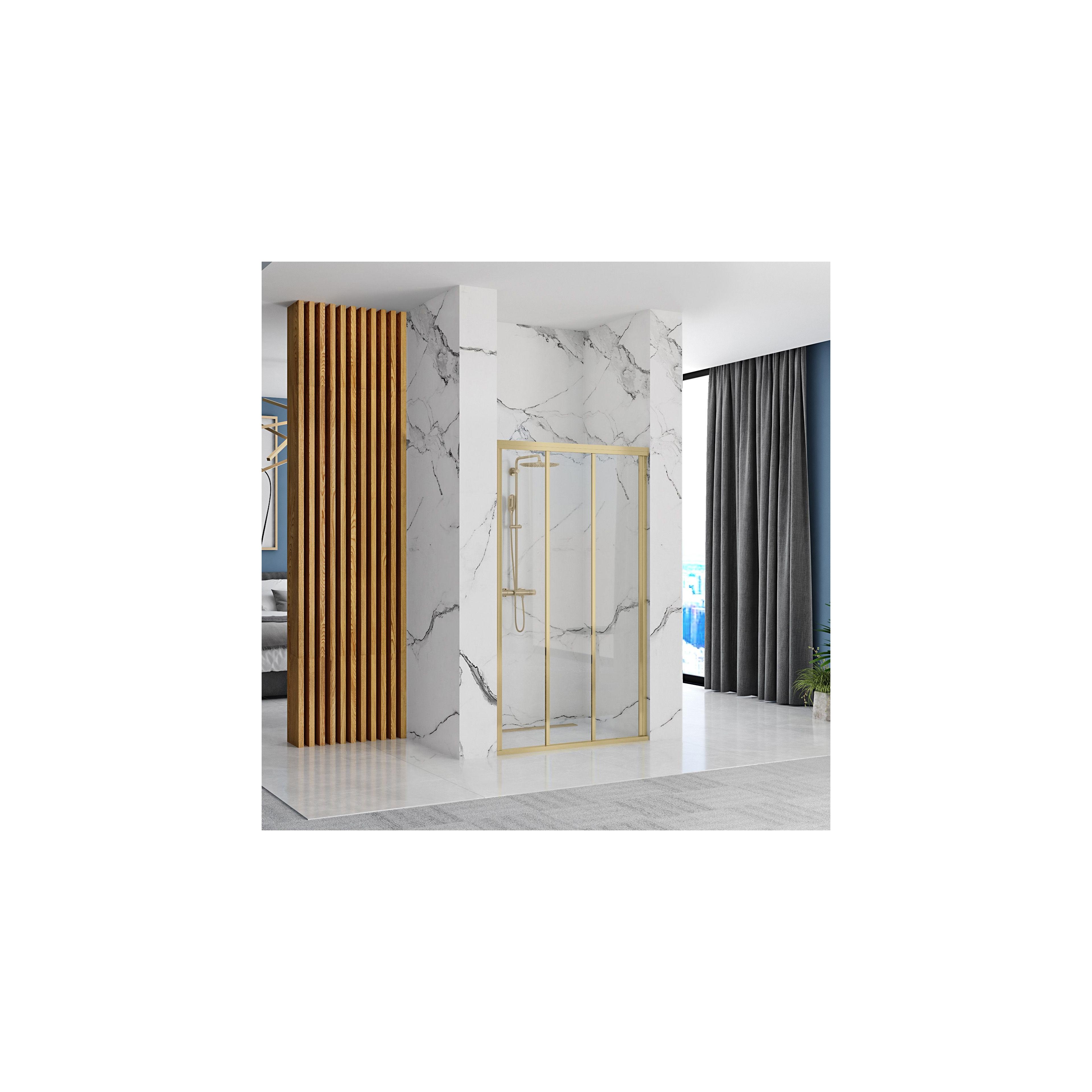 Porta doccia Rea Alex 120 Gold Brush