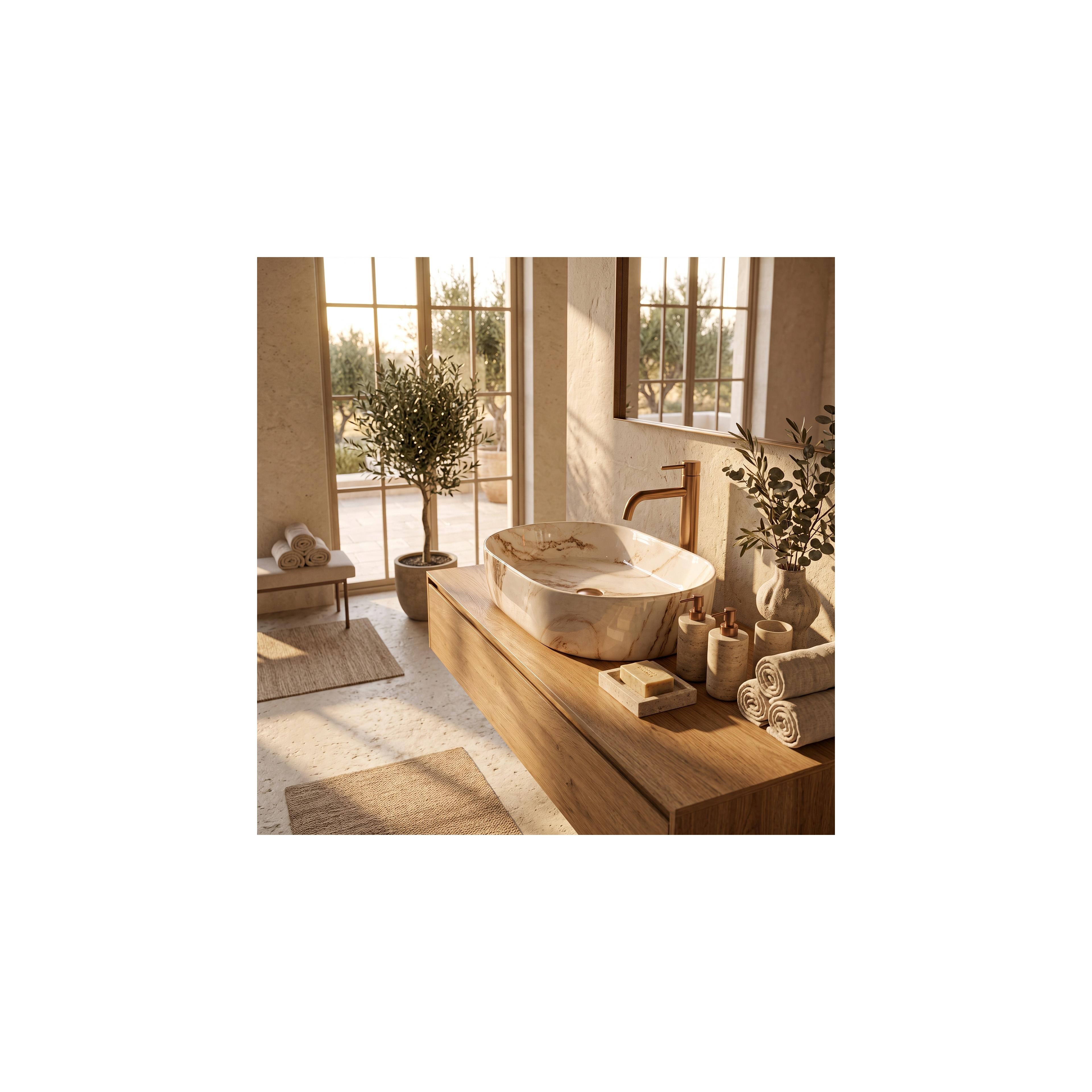 Countertop washbasin REA Nadia 60 Marrone