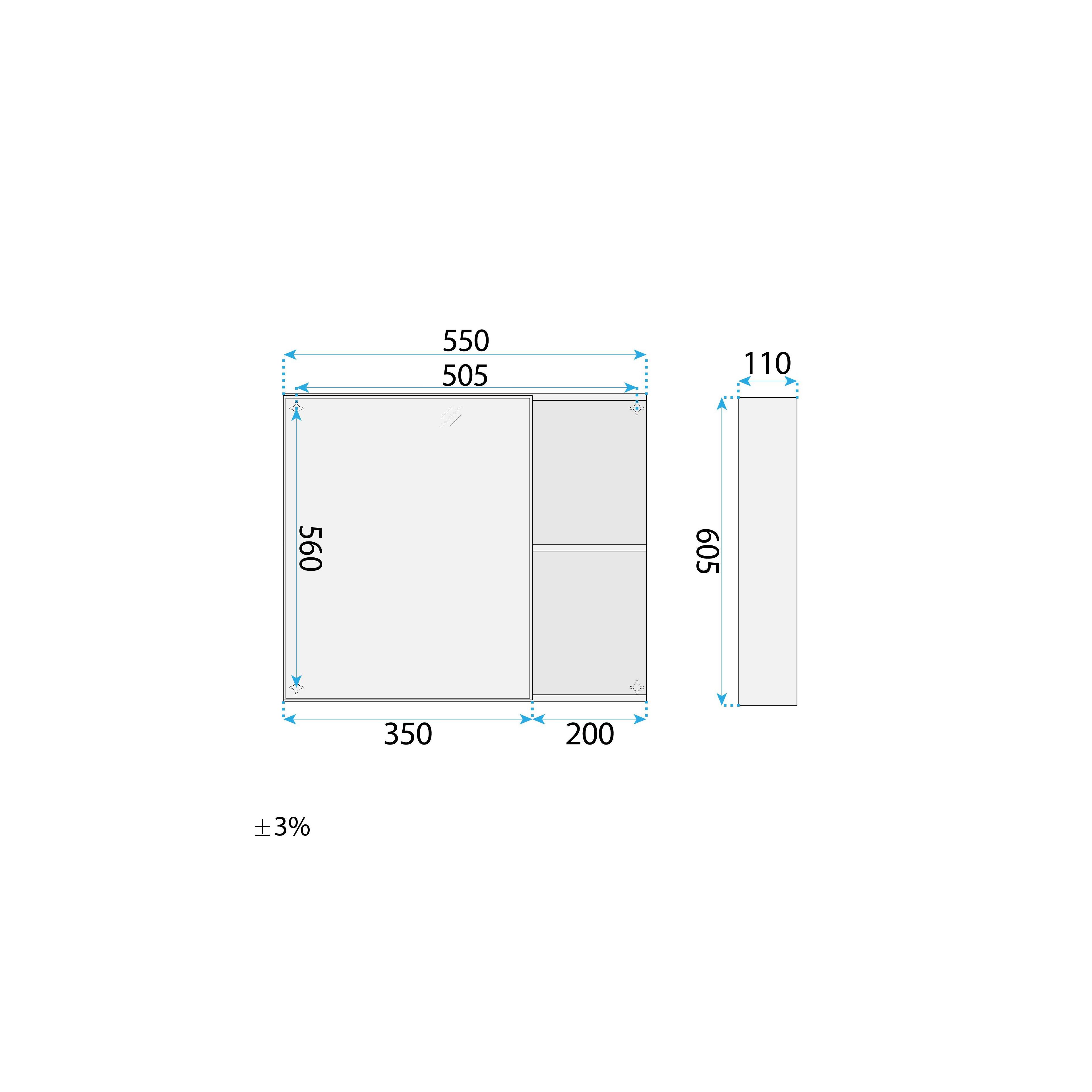 Badezimmermöbel-Set mit Waschbecken Gama T25023 QHM 60CM