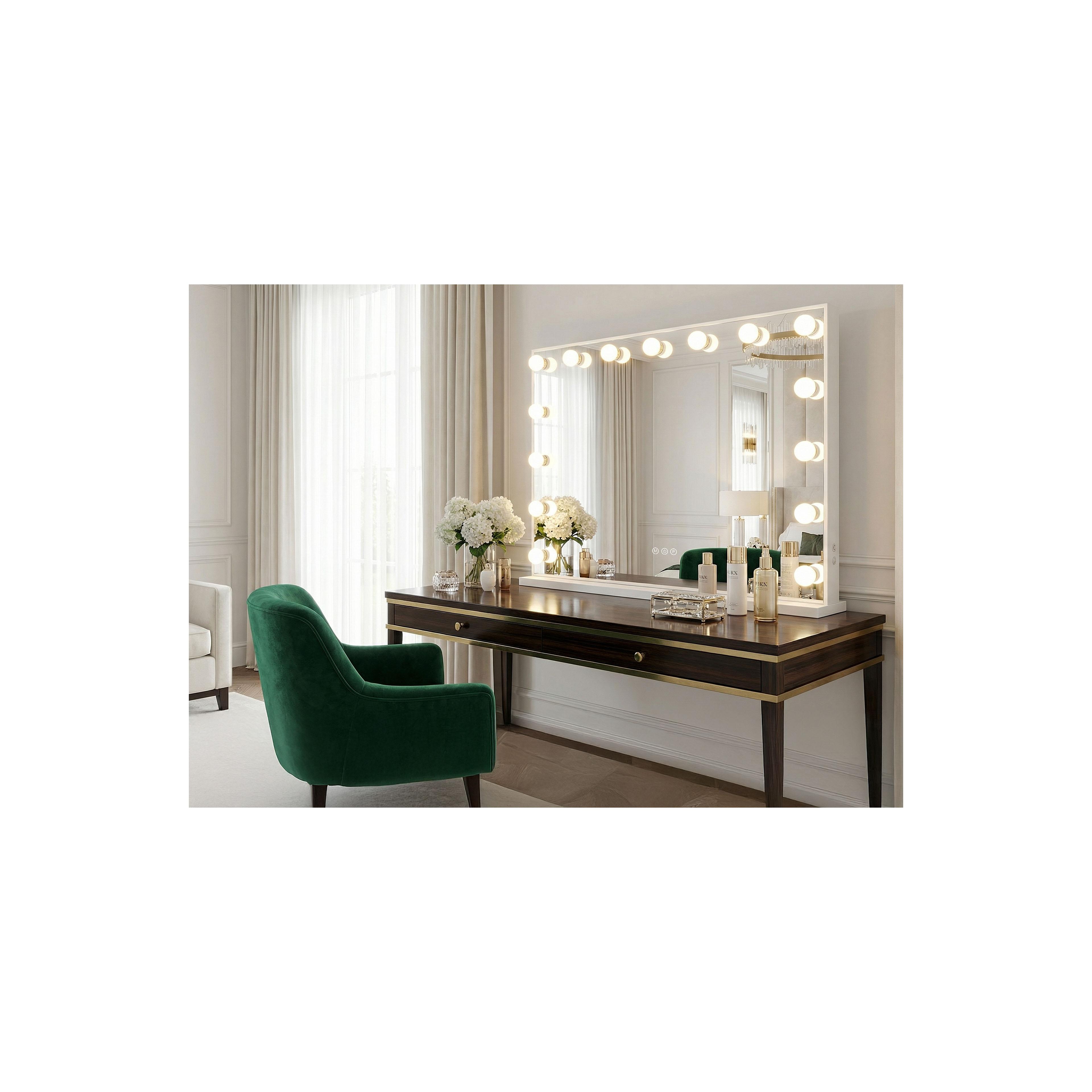 Spiegel LED HOLLYWOOD White 80x60