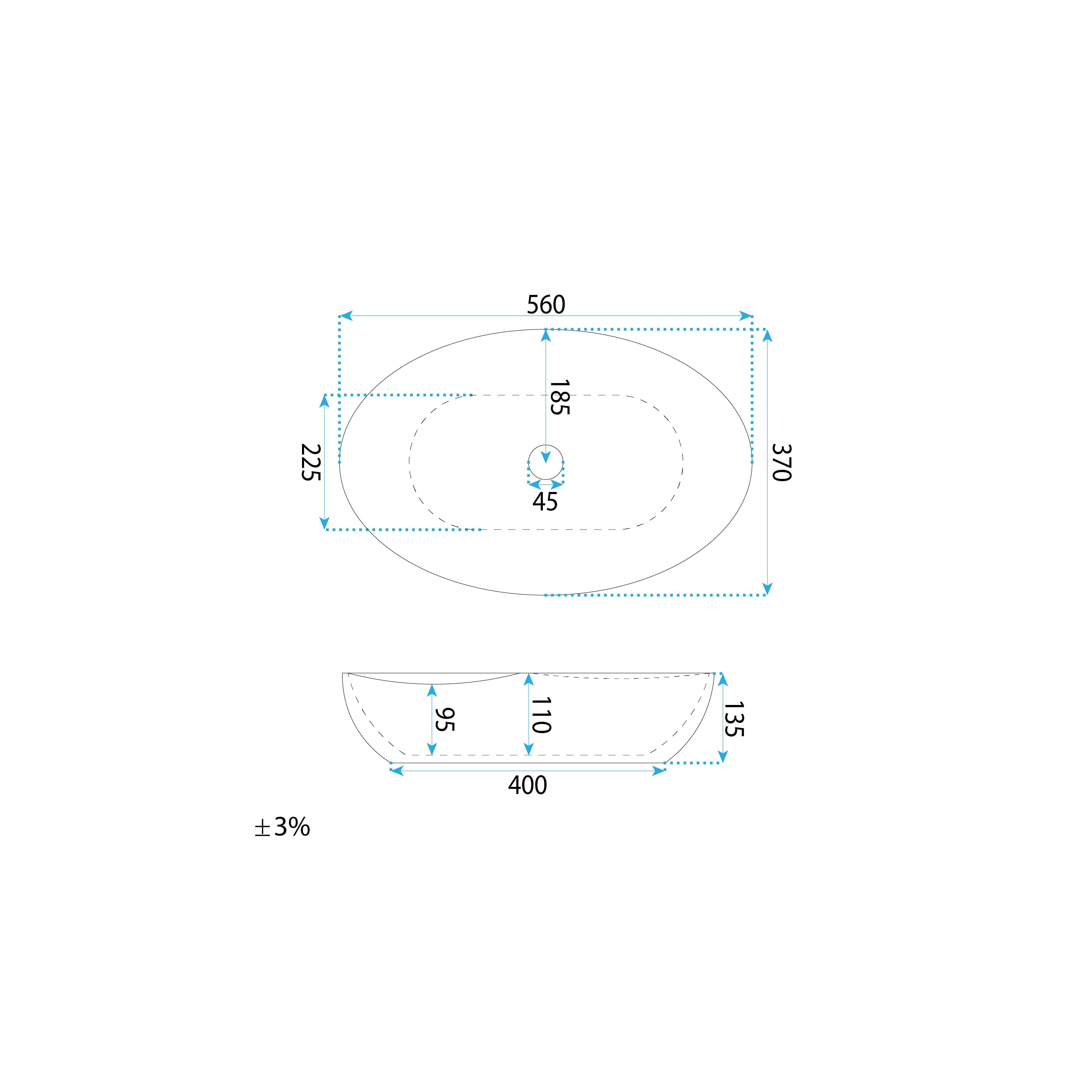 Aufsatzwaschbecken Rea Emilia Grid