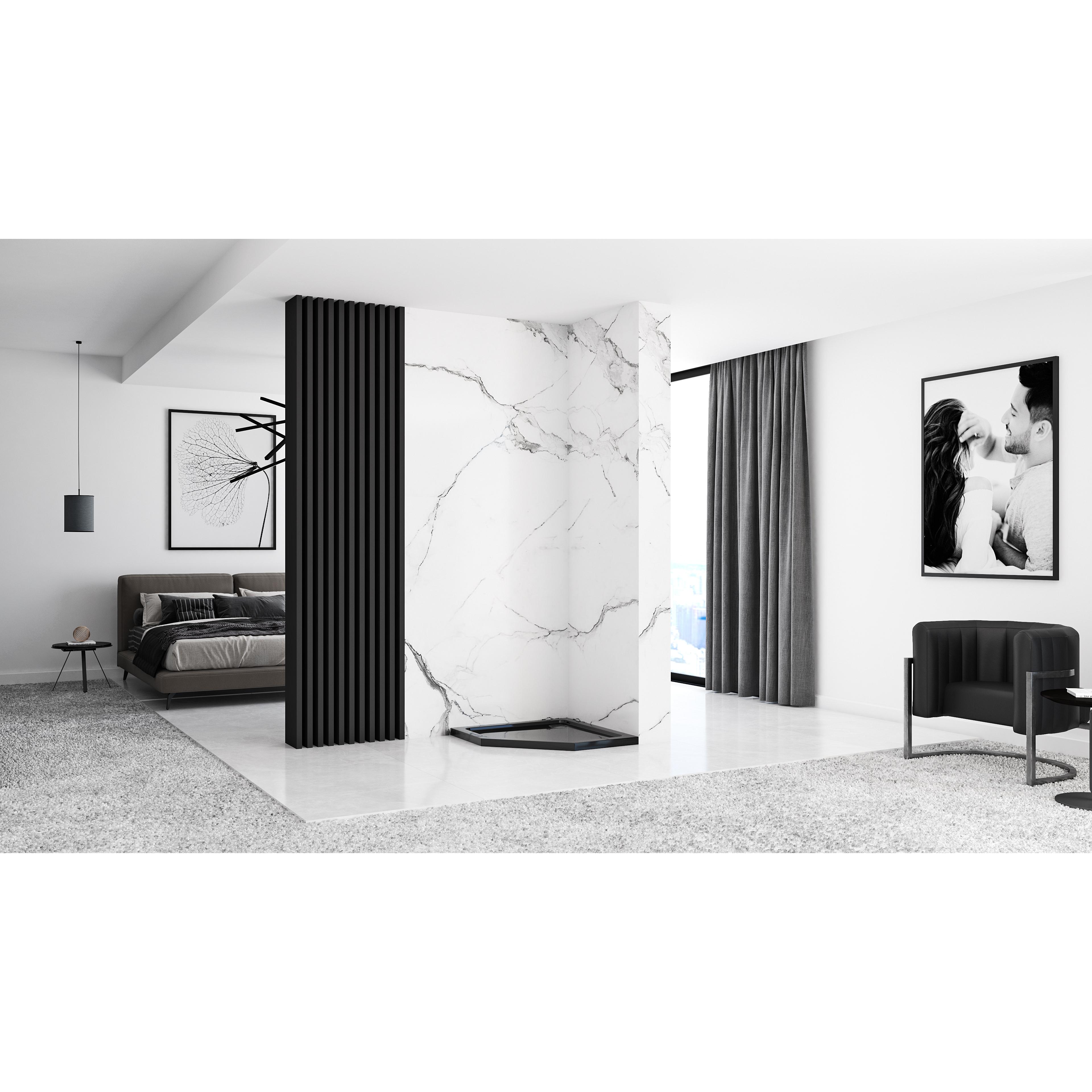 Καμπίνα ντους Rea DIAMOND 80x80 Black MAT