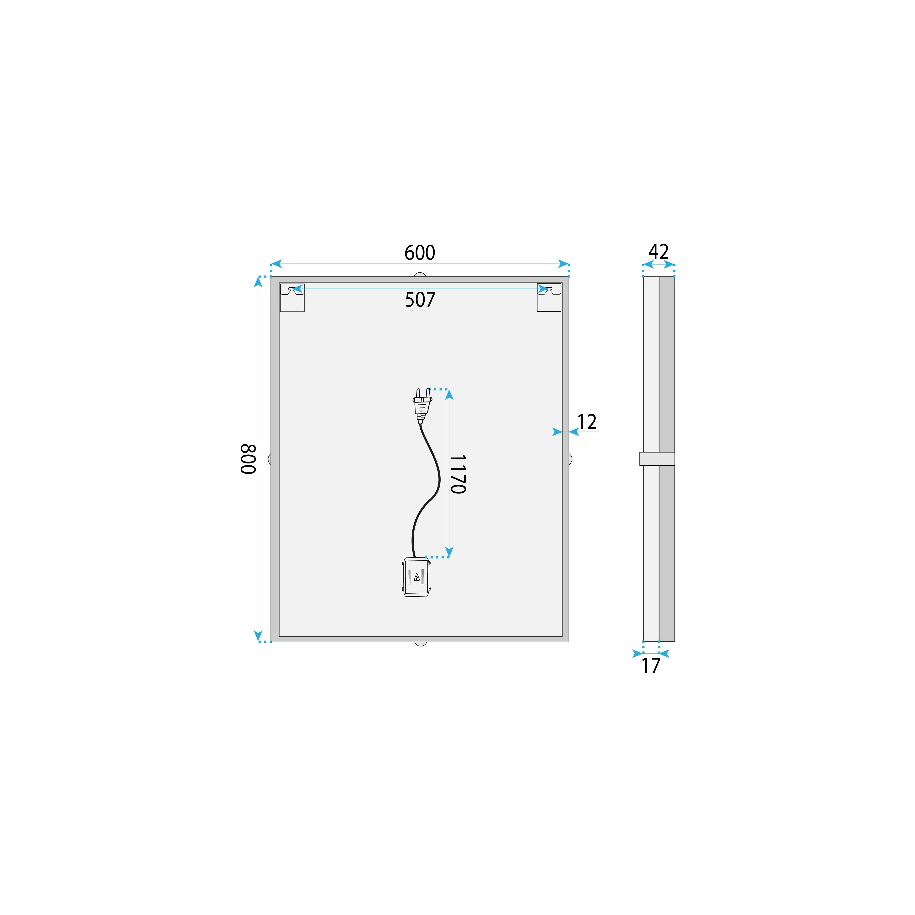 Spiegel LED 60cm BL808