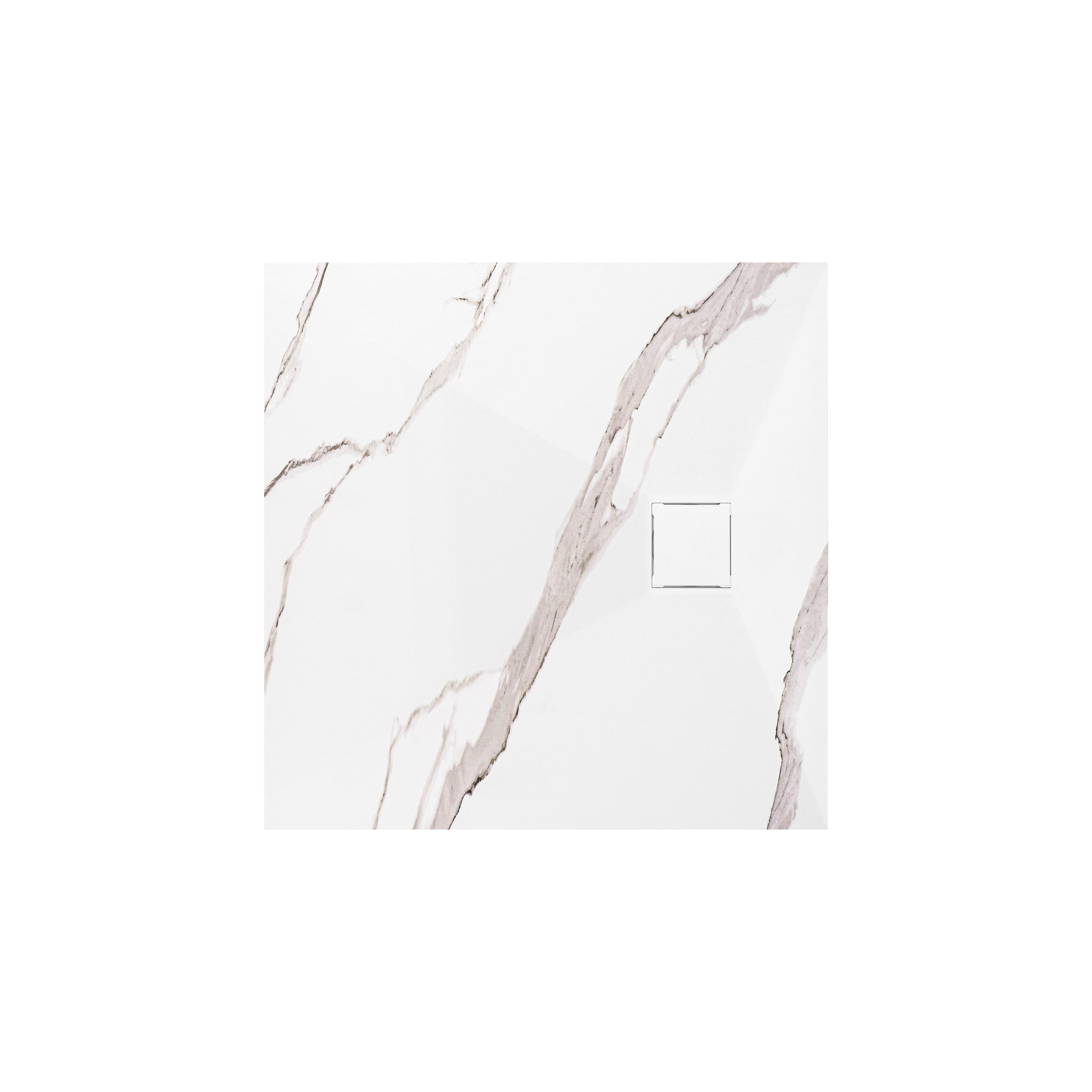 Tuš pladenj Magnum CARRARA WHITE 90x90