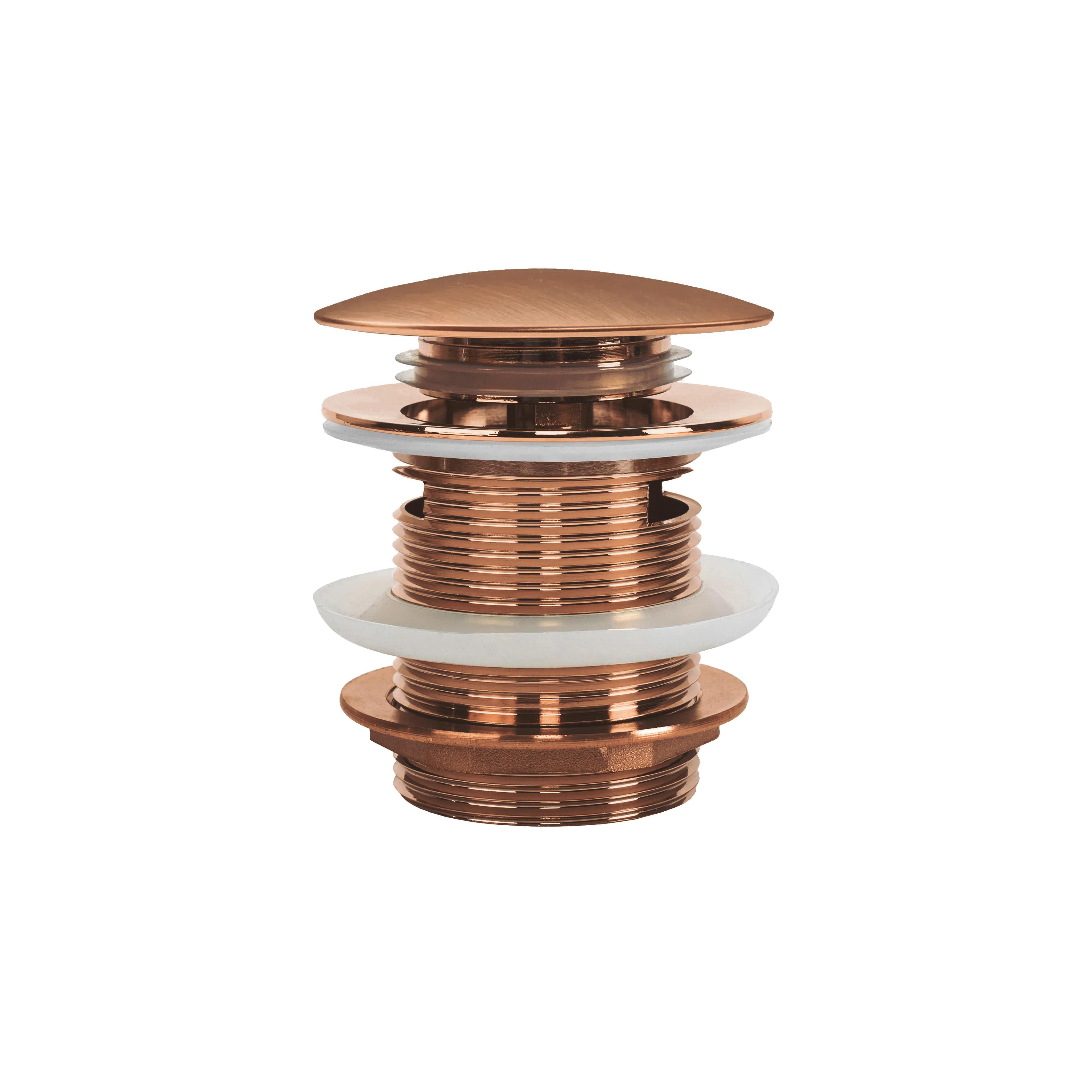 Πώμα μπανιέρας Klik-Klak Rea, Brushed Copper, 6cm