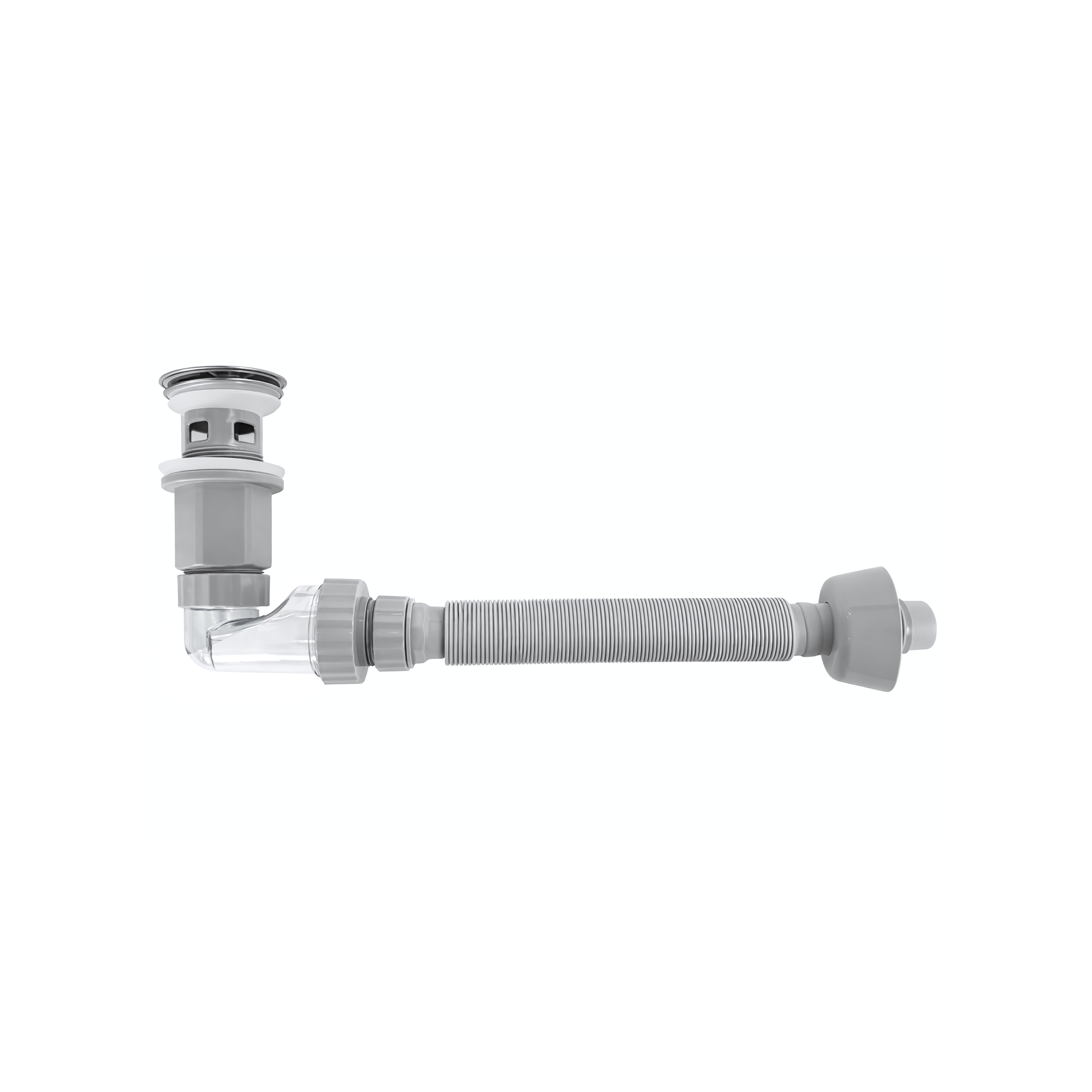 Waschbecken-Siphon Klik-Klak Universal REA Flow Chrome