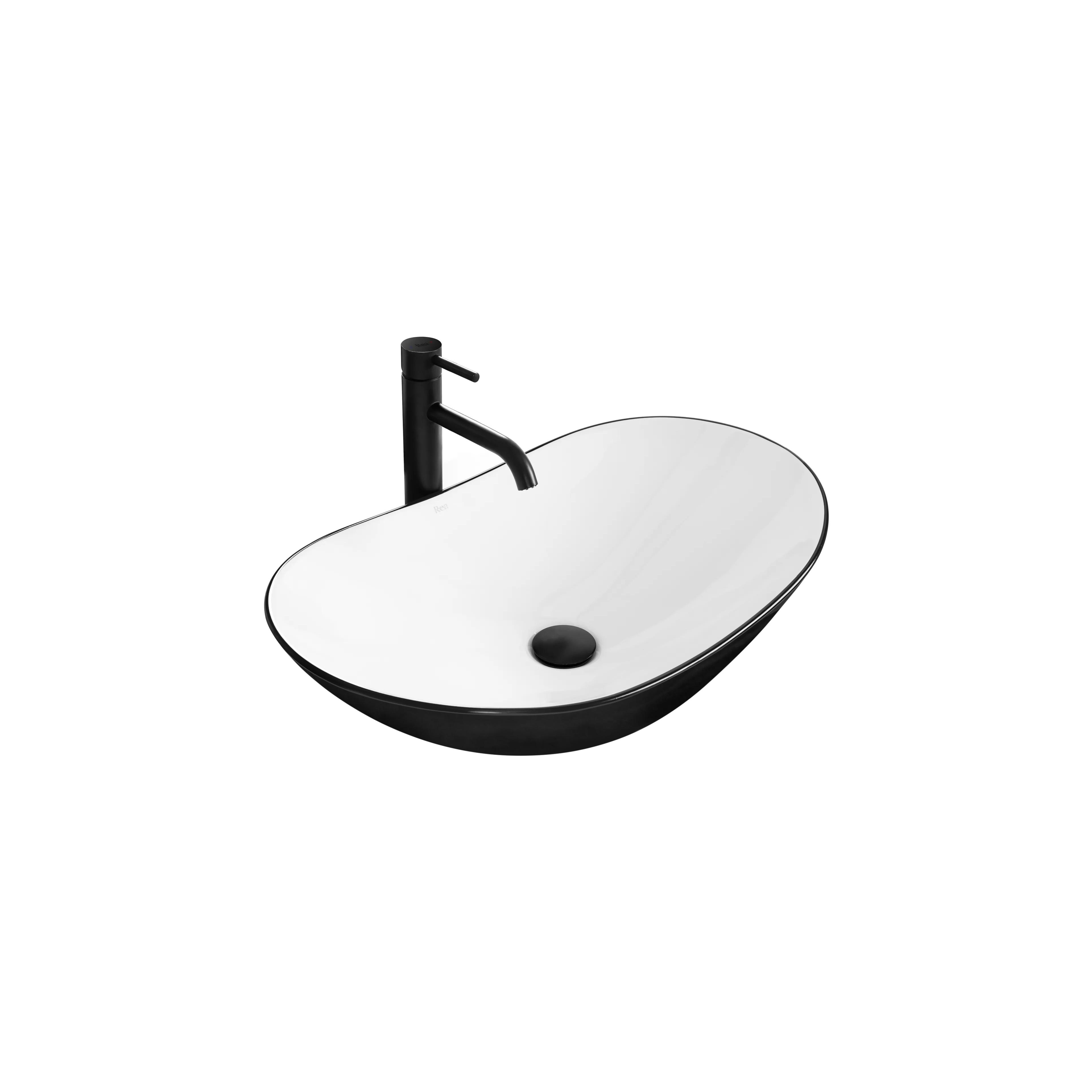 Aufsatzwaschbecken Rea Royal Black White