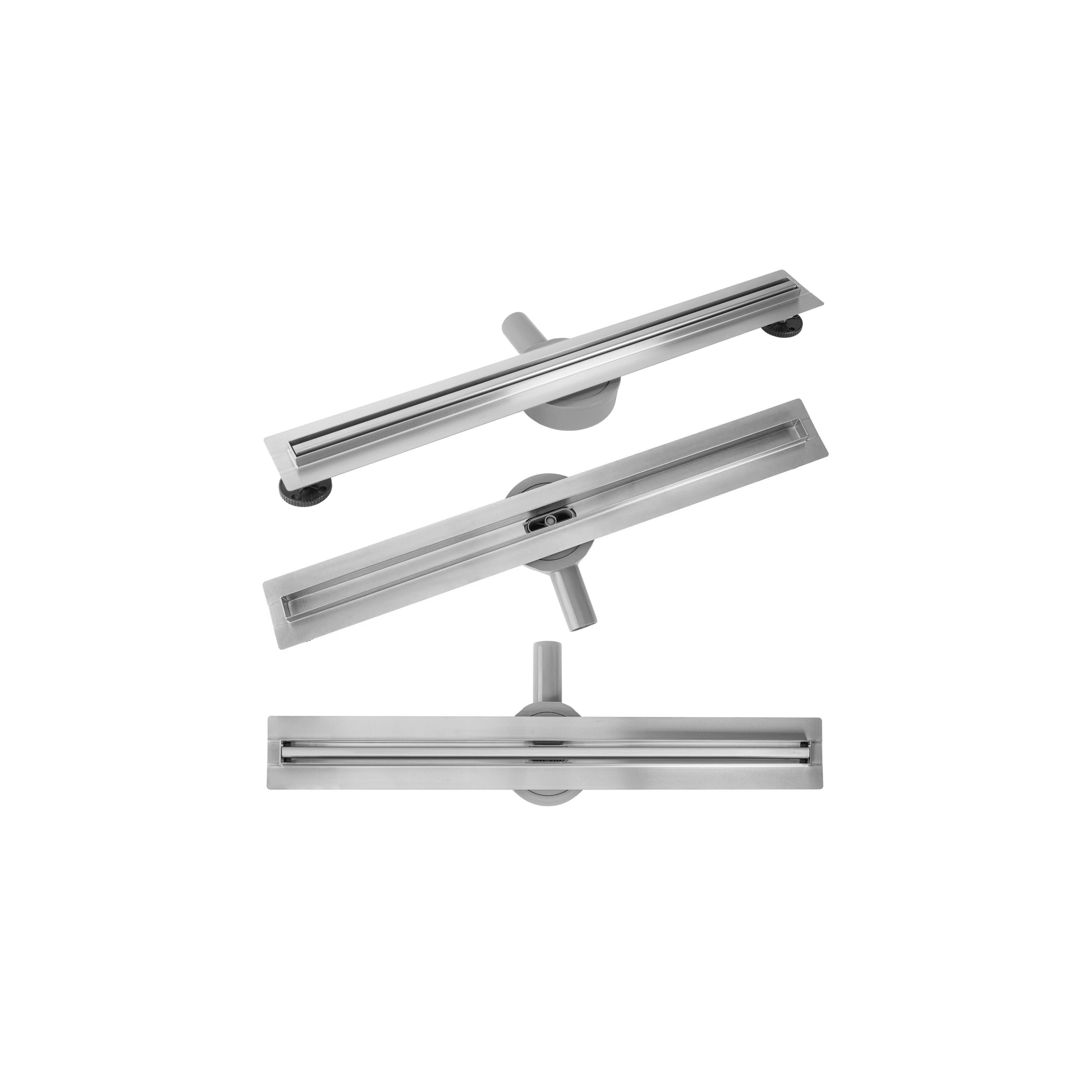 Linear drainage REA Neox Slim pro NICKIEL BRUSH 90