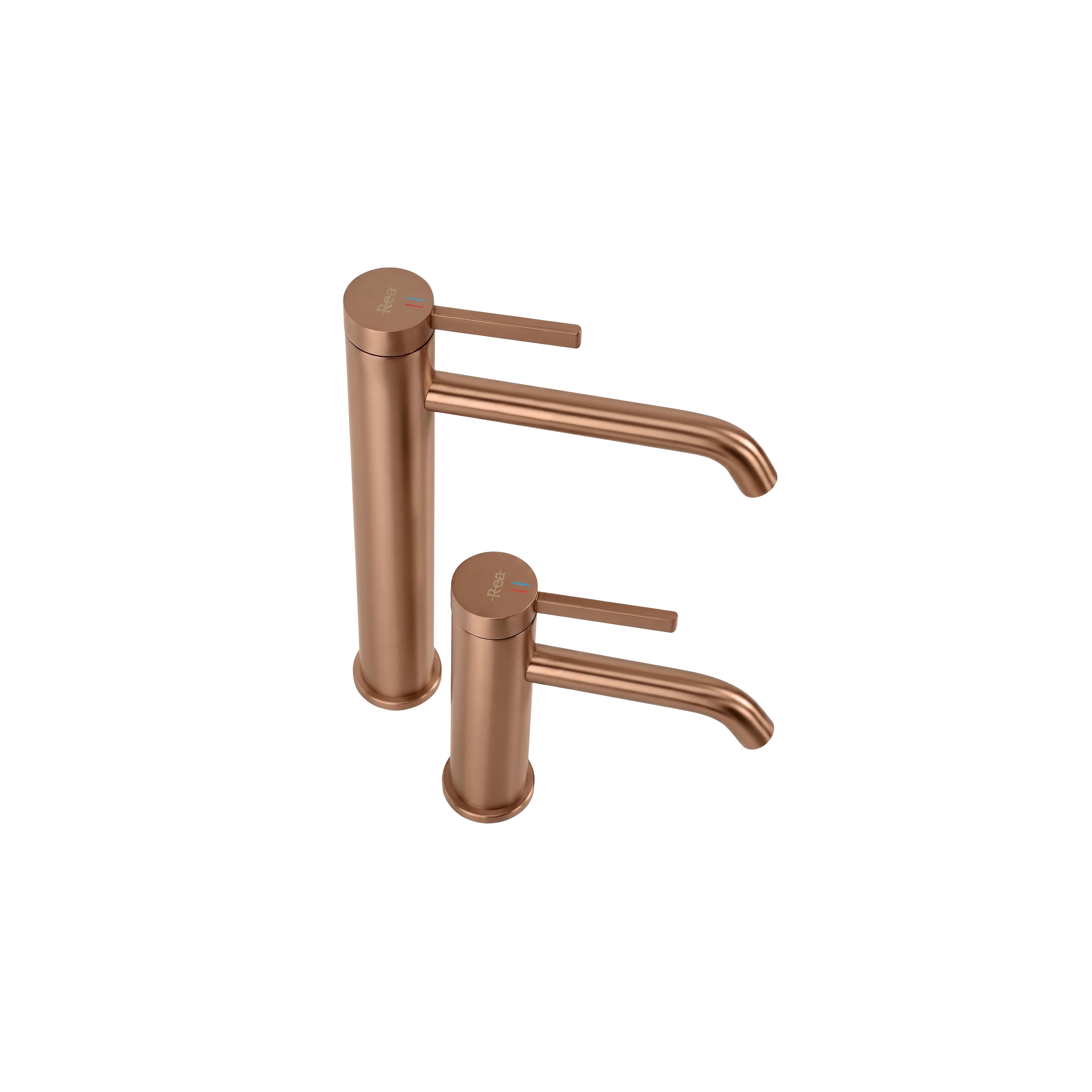 Bathroom faucet Rea Rivo Brush Copper