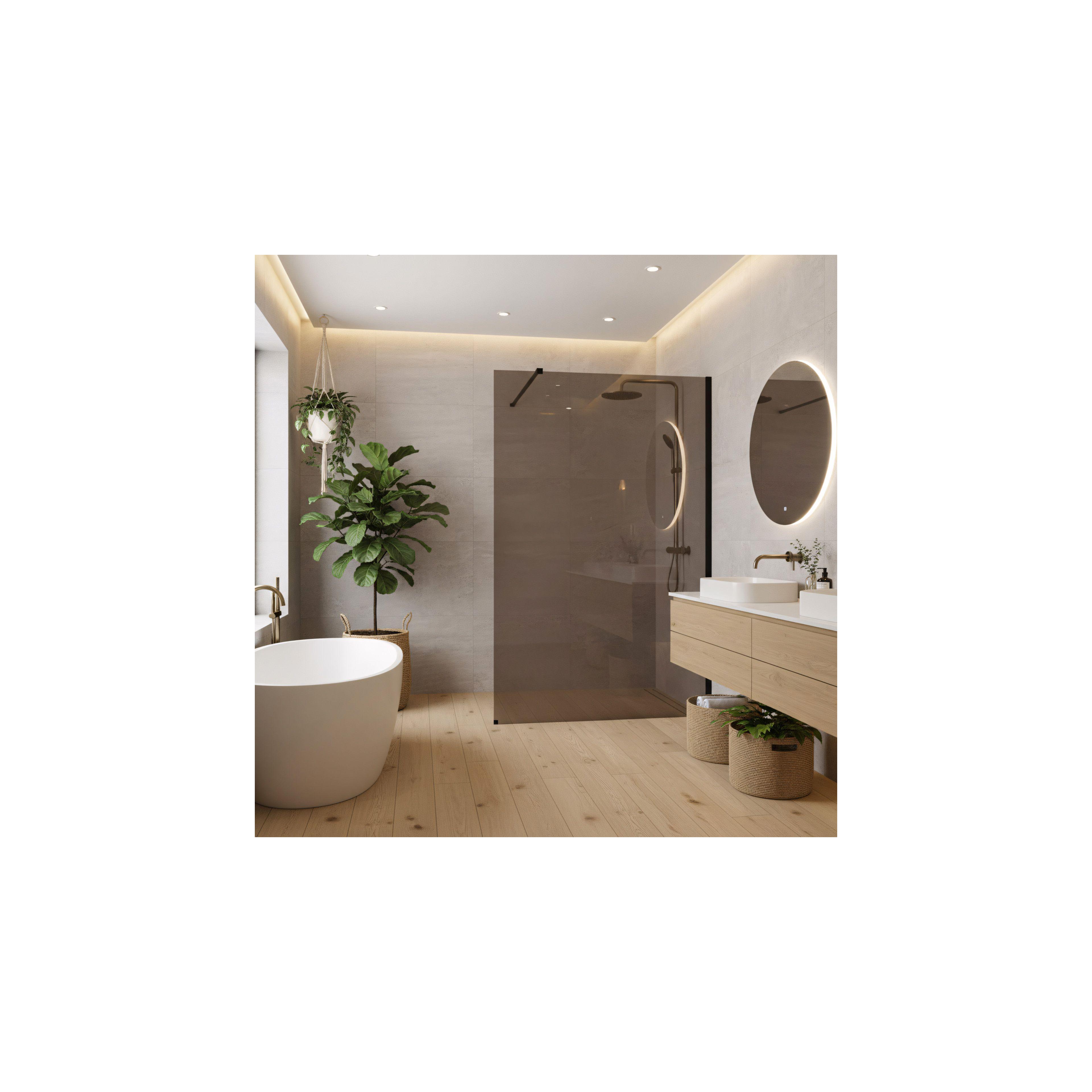Sprchová zástěna Rea Flexi Brown / Black 130