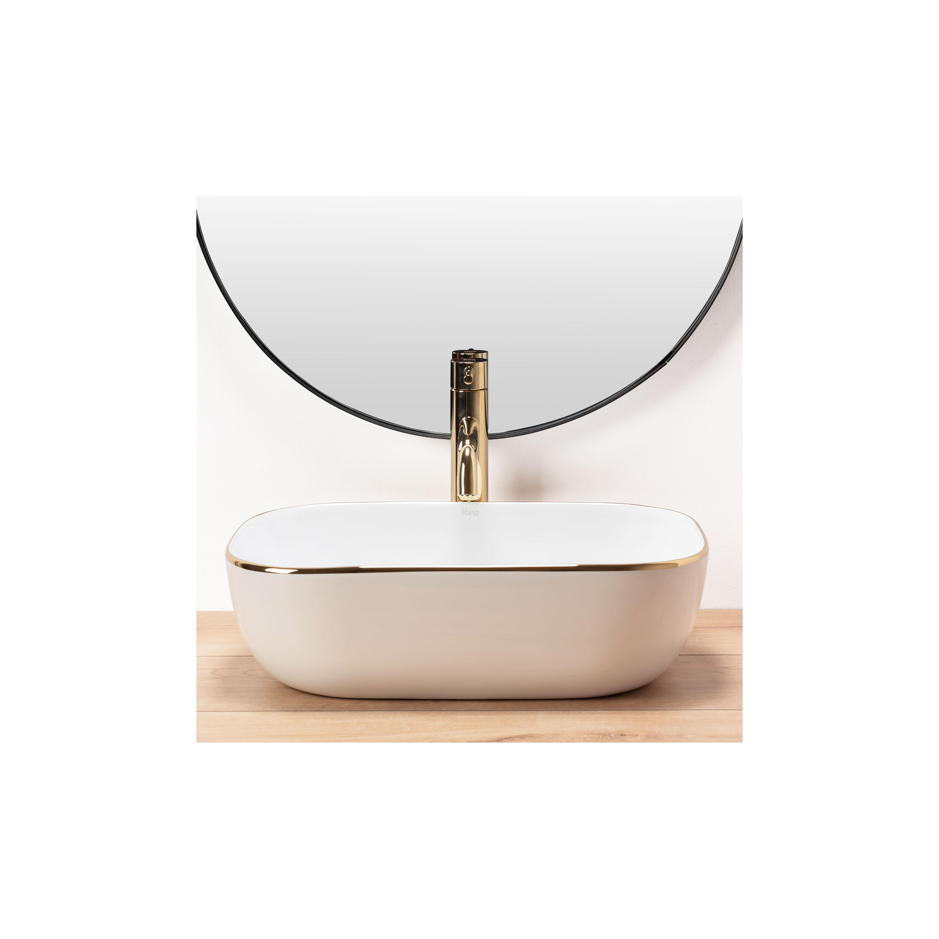 Countertop Basin Rea Belinda Gold Edge