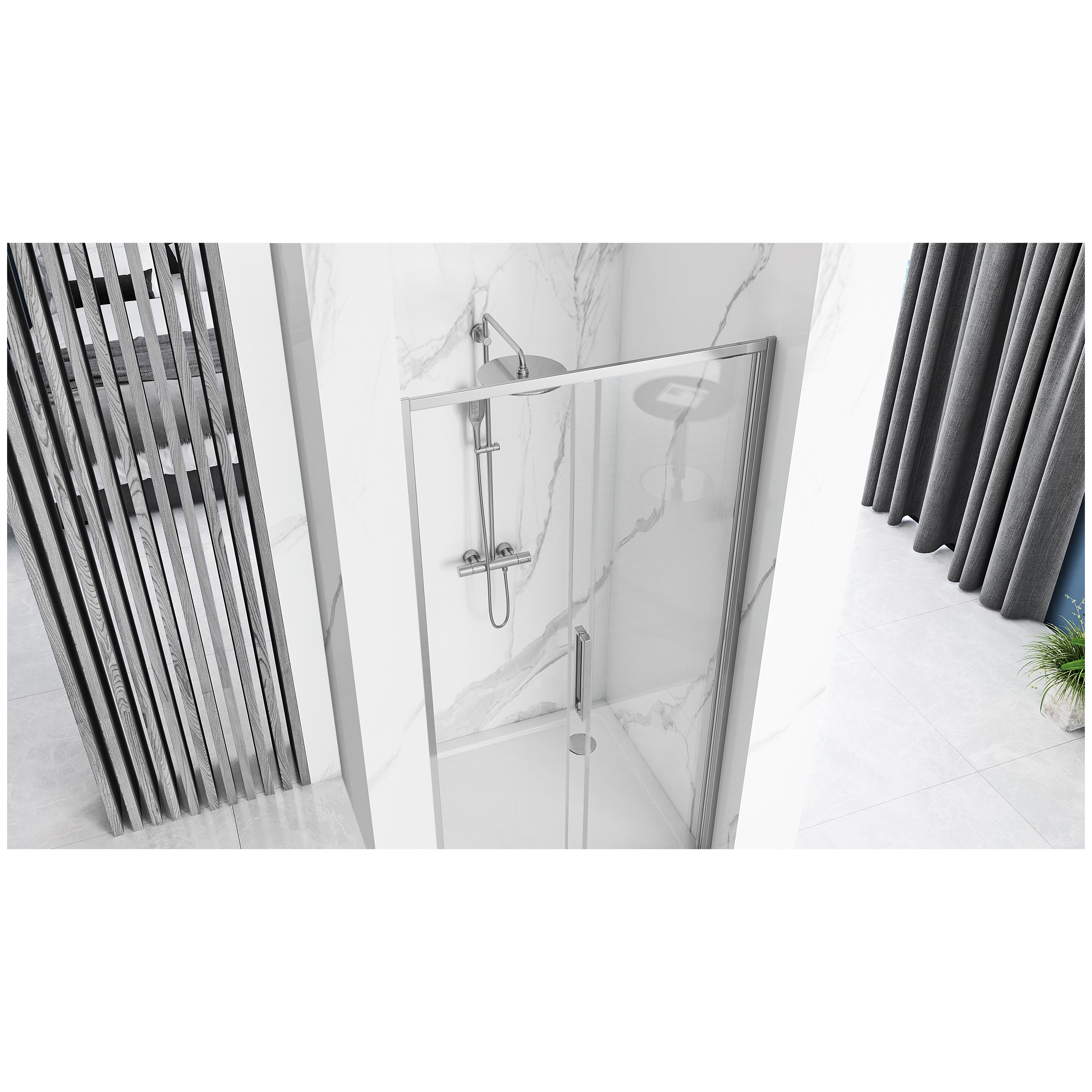 REA Rapid Slide Porta deslizante para chuveiro 140 cromado