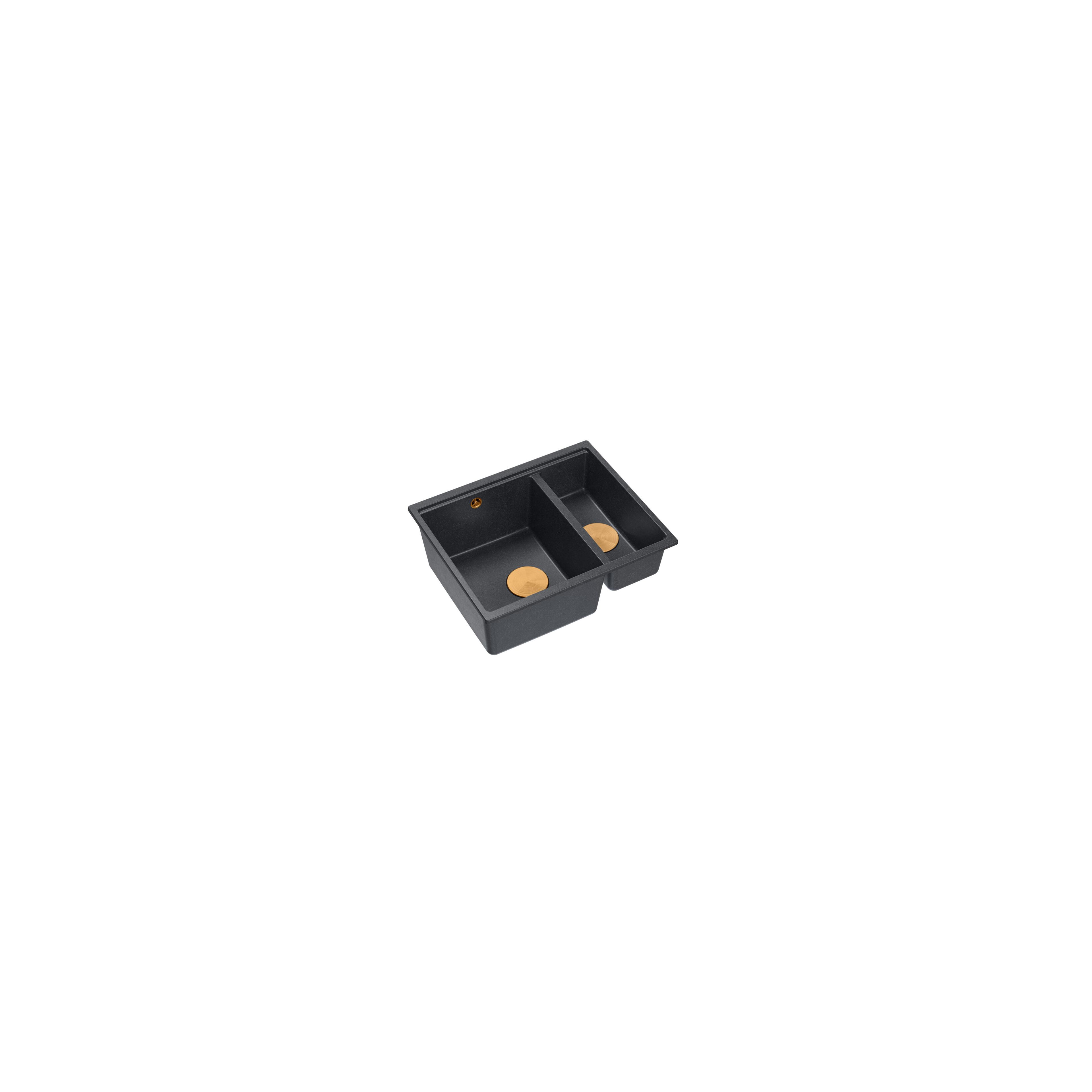 Granitspülbecken Logan 150 Black Metallic