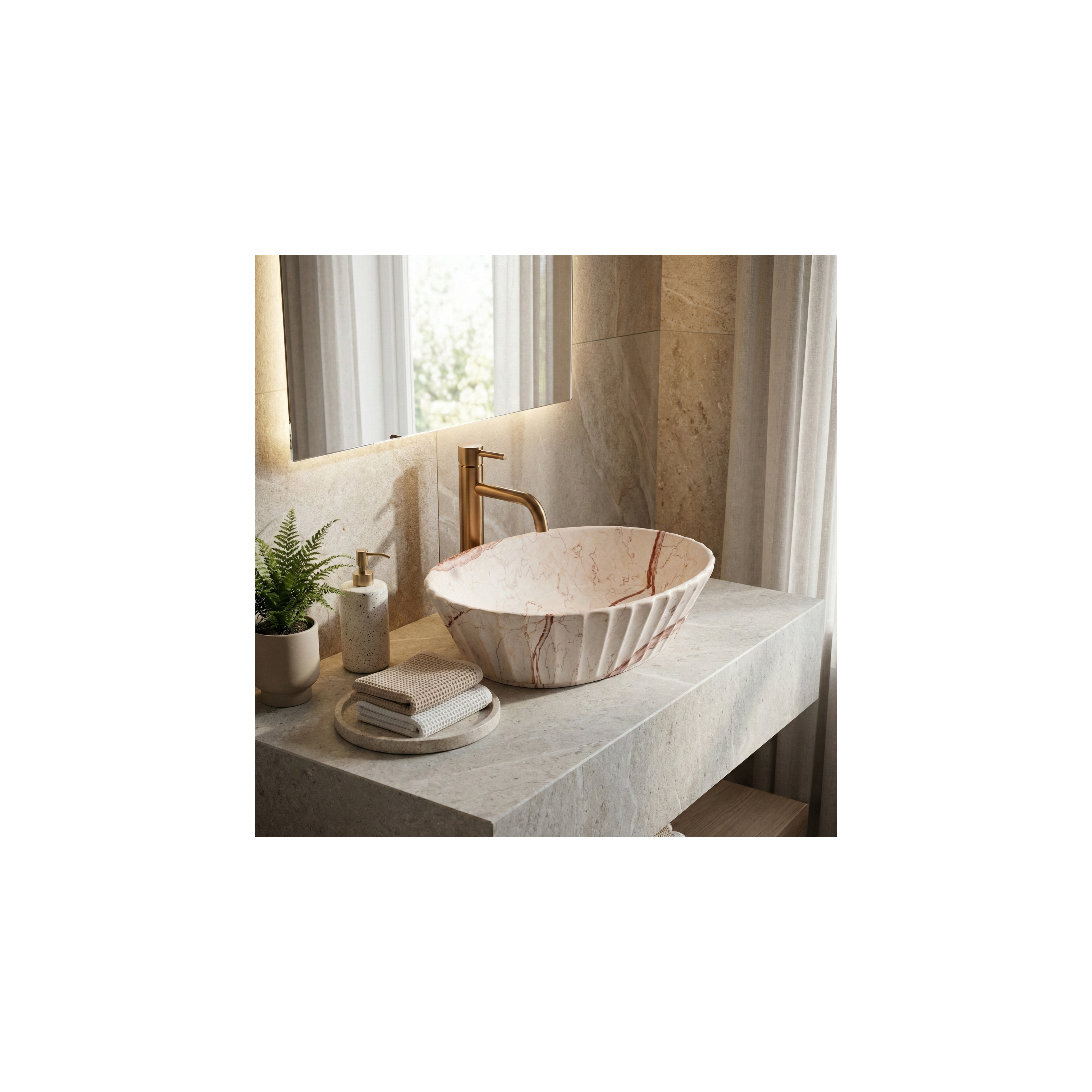 Lavabo da appoggio Rea Samanta Zen