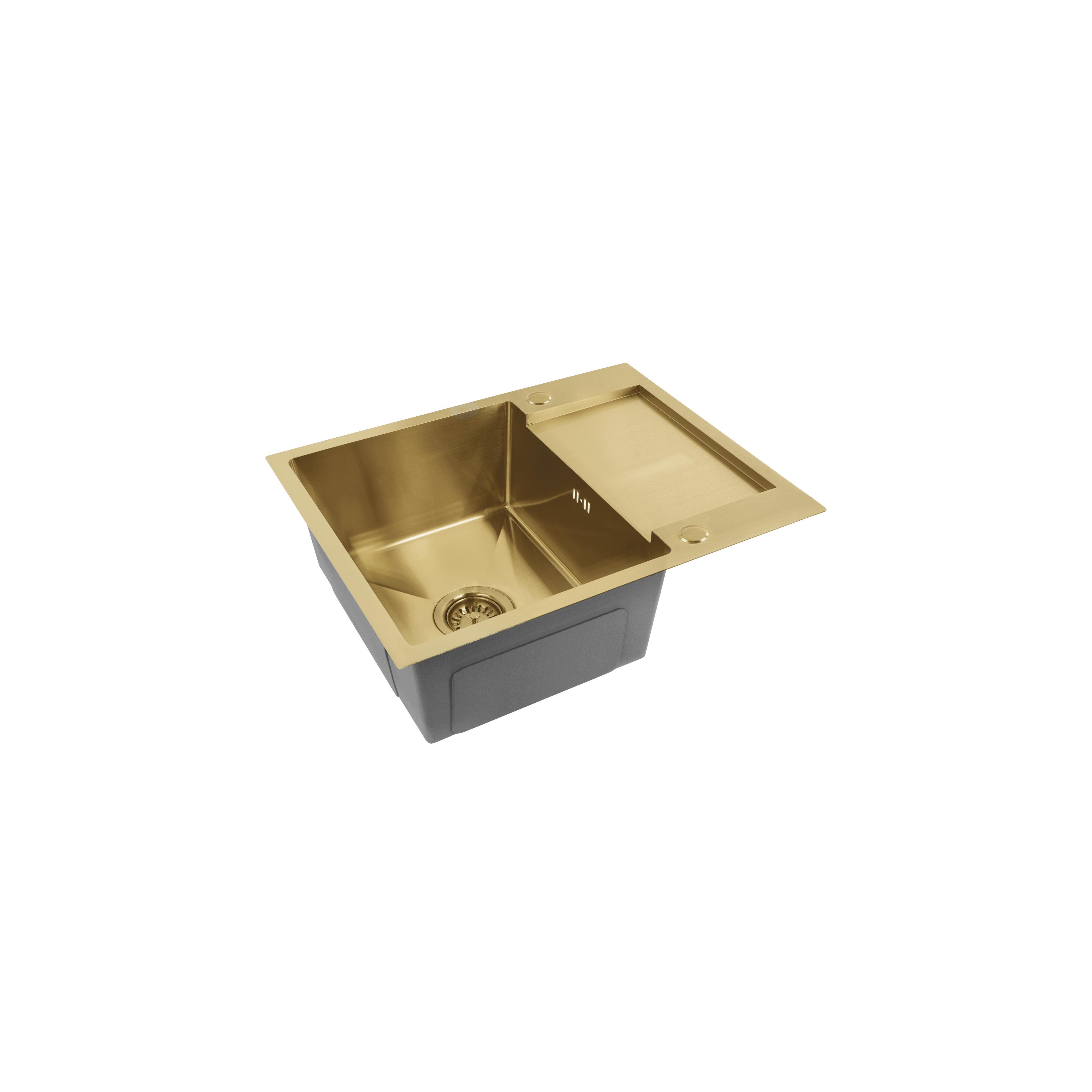 Edelstahlspüle Paul BRUSH GOLD