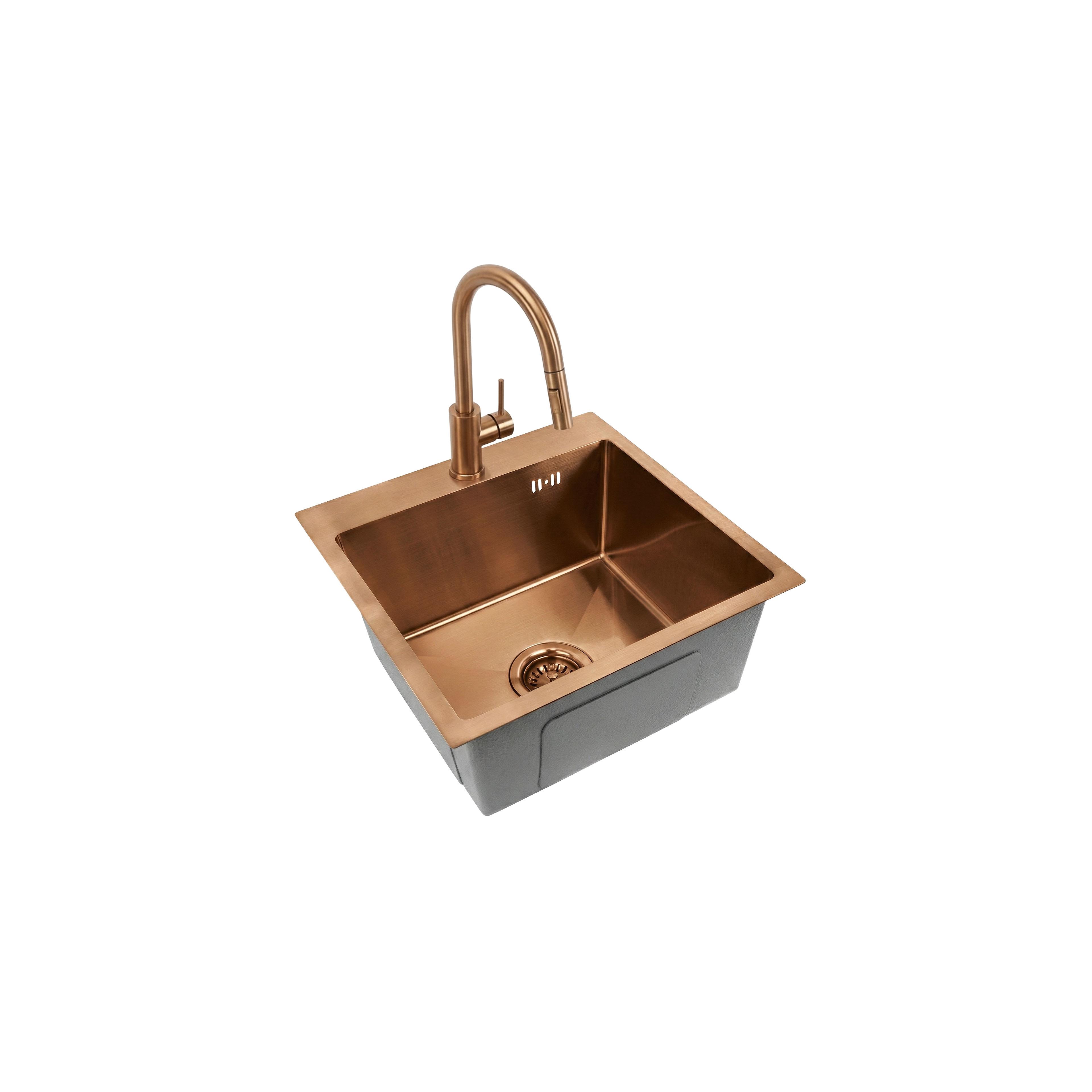 Edelstahlspüle Leo 40 BRUSH COPPER