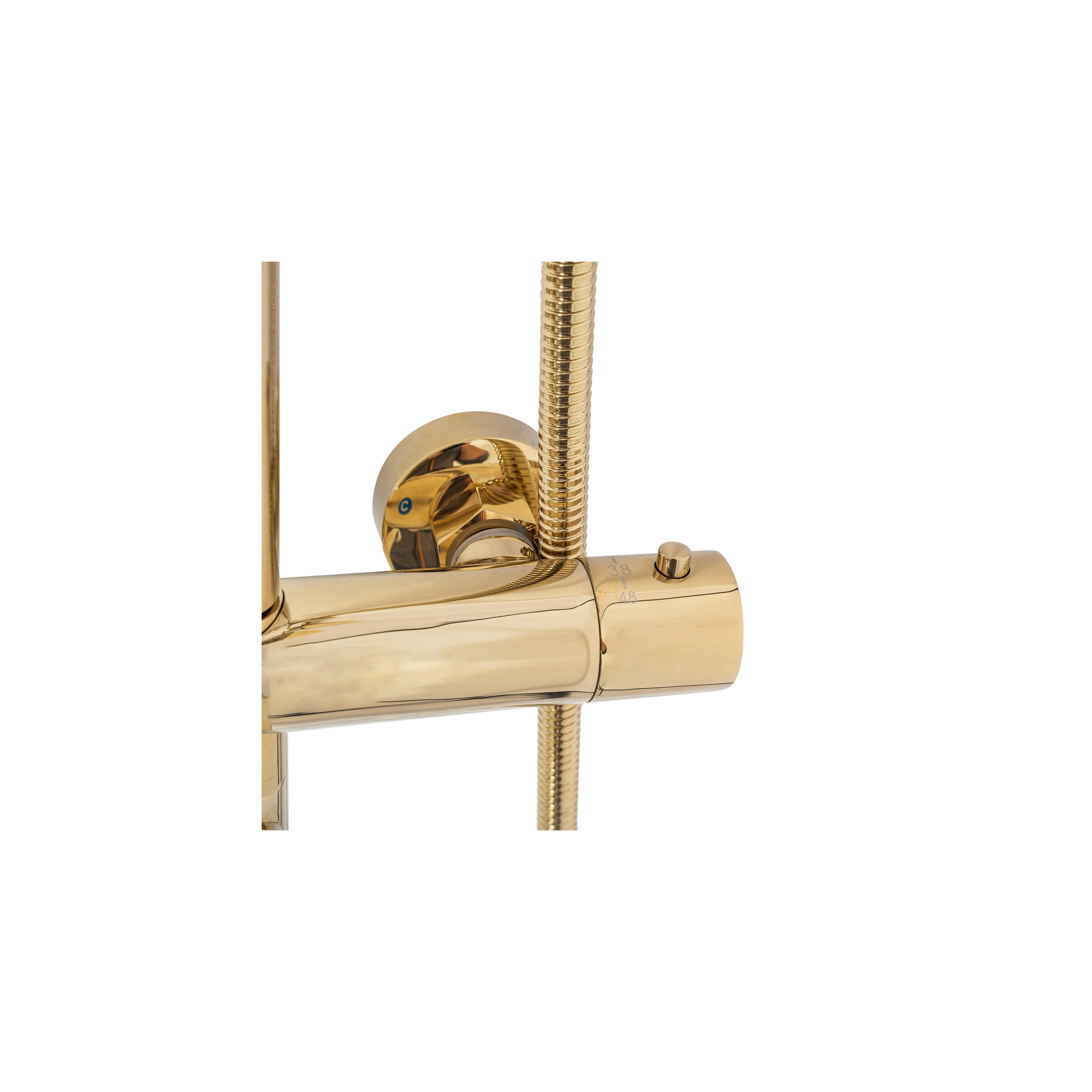 Kit de douche avec thermostat Lungo Gold