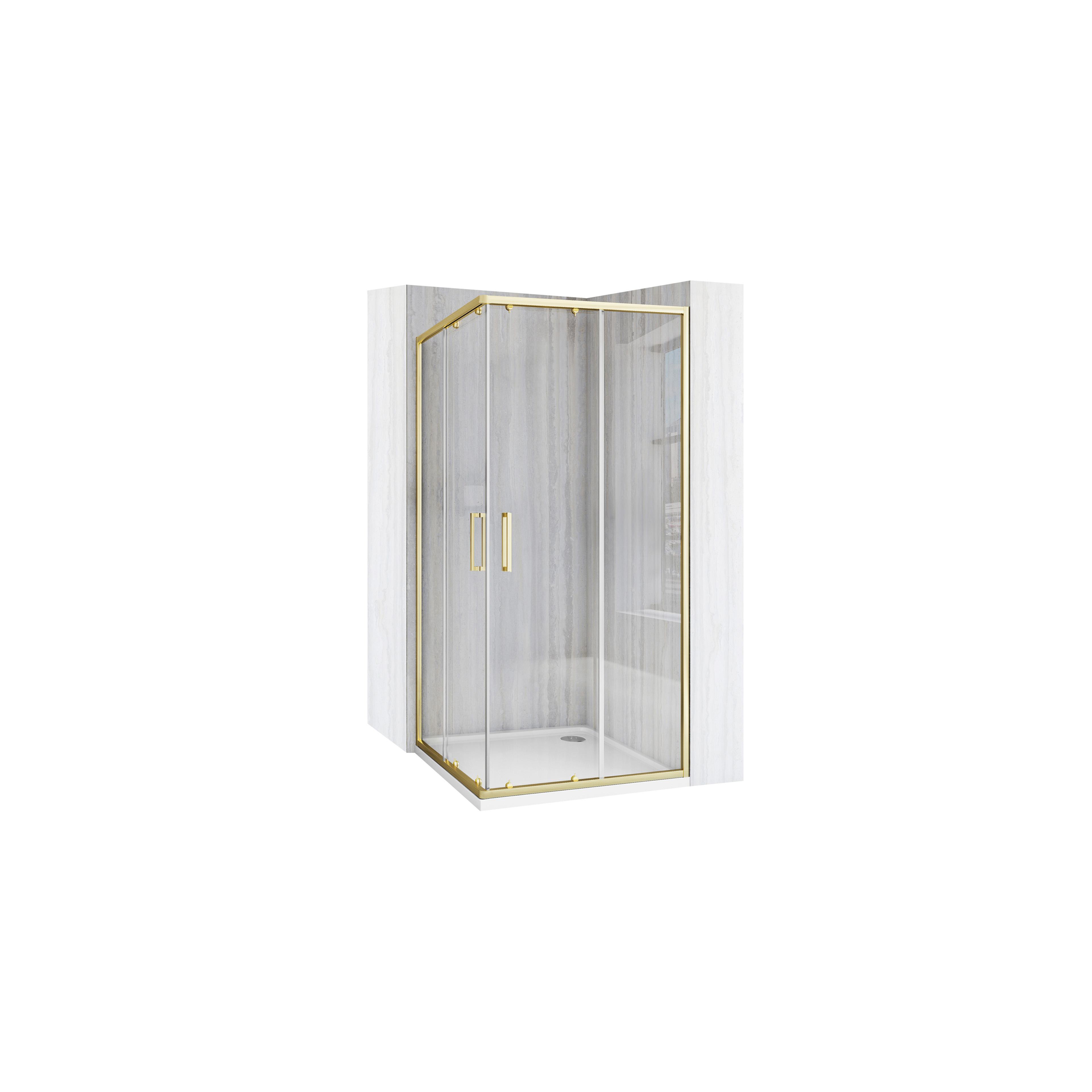 Sprchovací kút REA City 90x90 Brush Gold